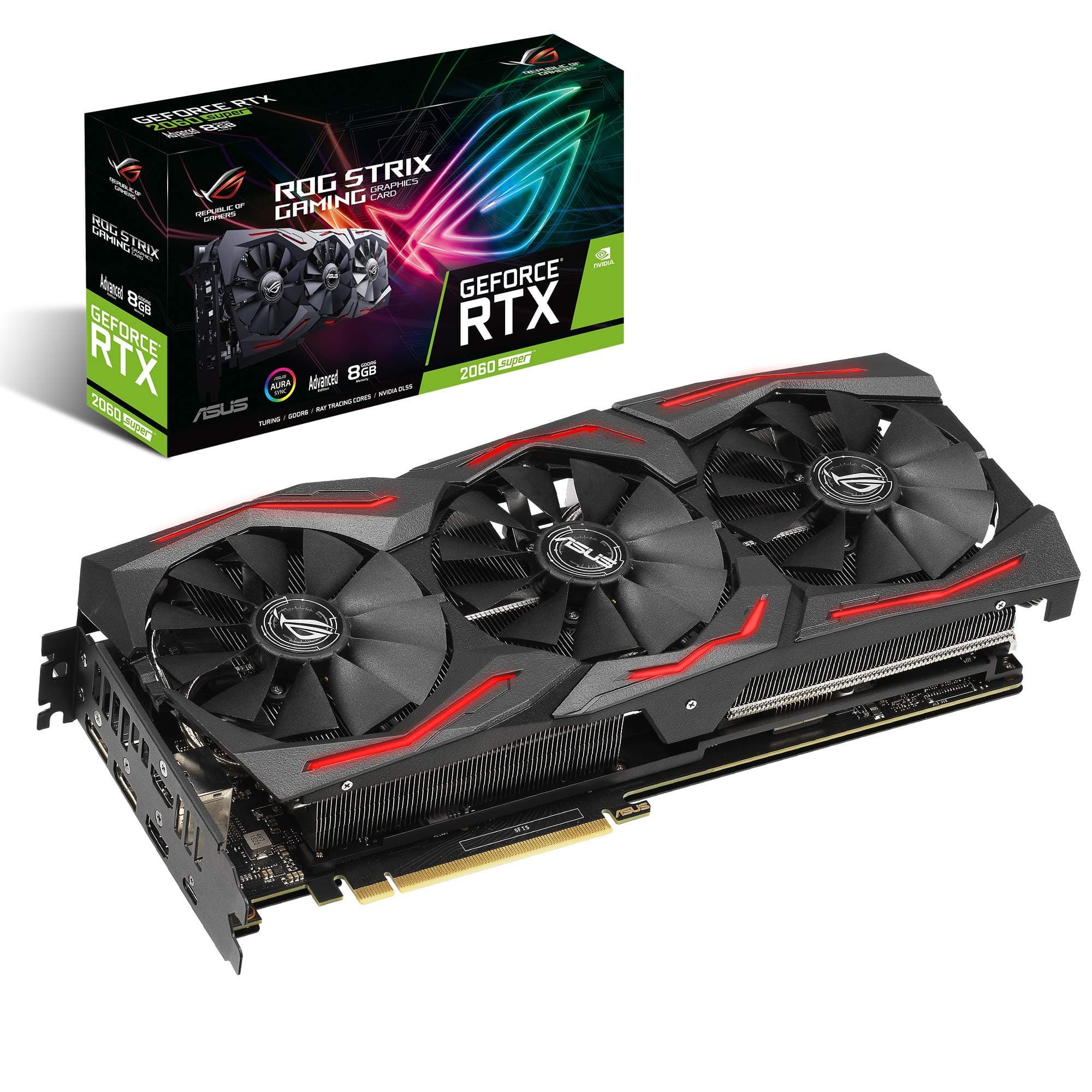 ASUS ROG Strix GeForce RTX 2060 Enhanced Edition 8 GB GDDR6 with Powerful Cooling for Better Refresh Rates and a High Performance Boost with AURA RGB ROG-STRIX-RTX2060S-A8G-GAMING