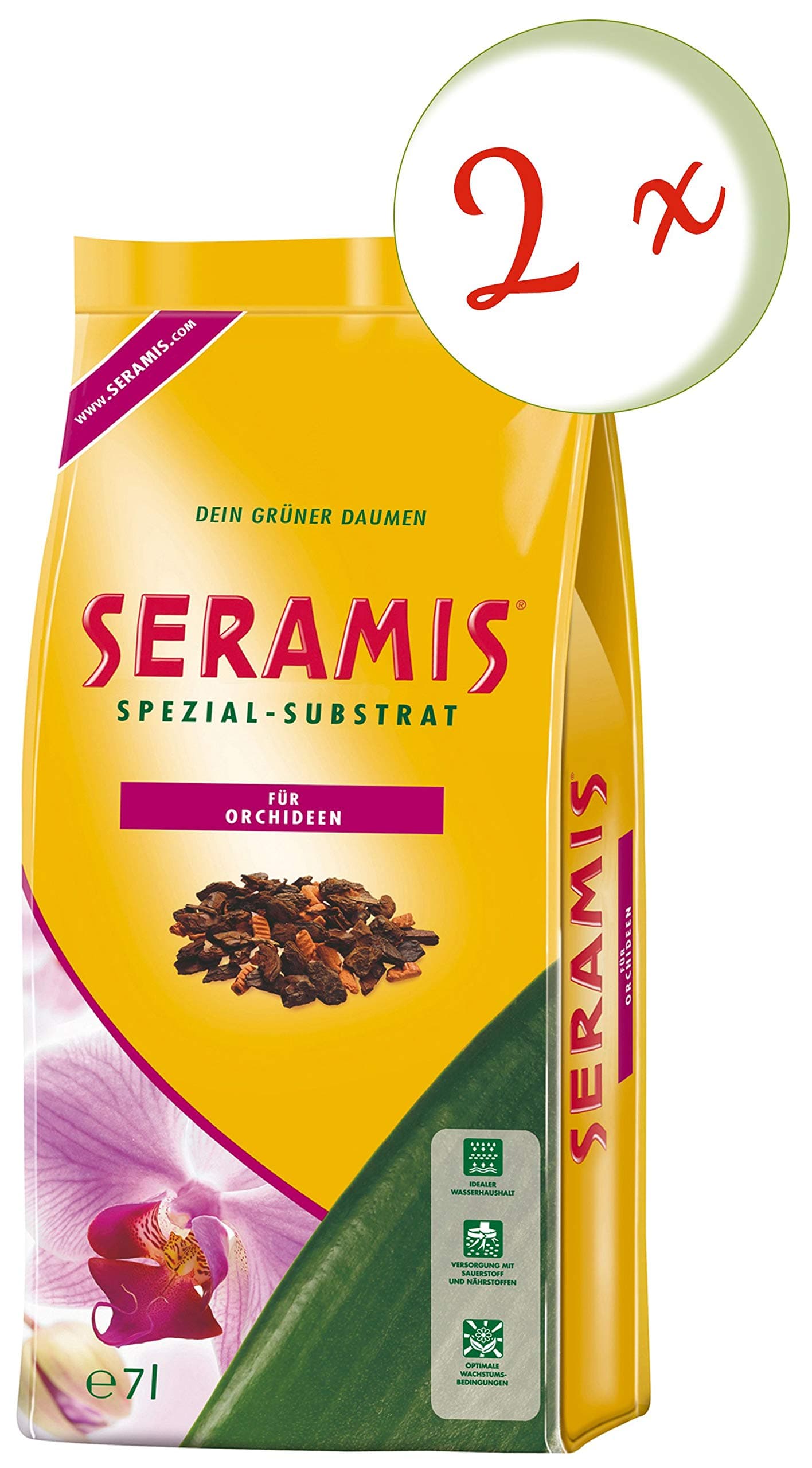 Oleander Hof® Spar Set: 2X Seramis Special Substrate for Orchids, 7 Litre + Free Oleander Yard Flyer