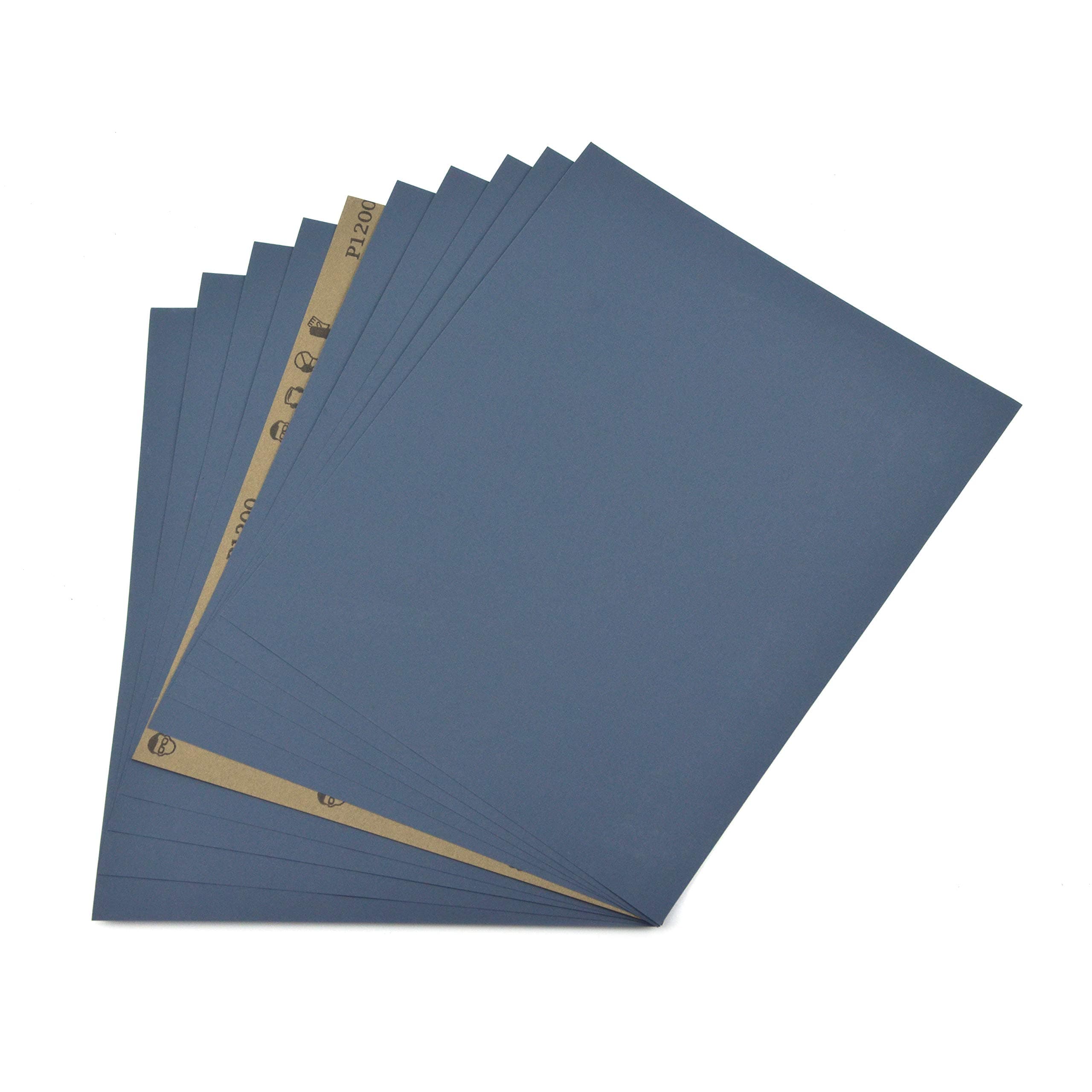 9 x 11 Inch 1200 Grit High Performance Silicon Carbide Wet/Dry Sanding Sheets Abrasive Paper Sheets for Automotive Sanding Wood Furniture Finishing, 10-Pack