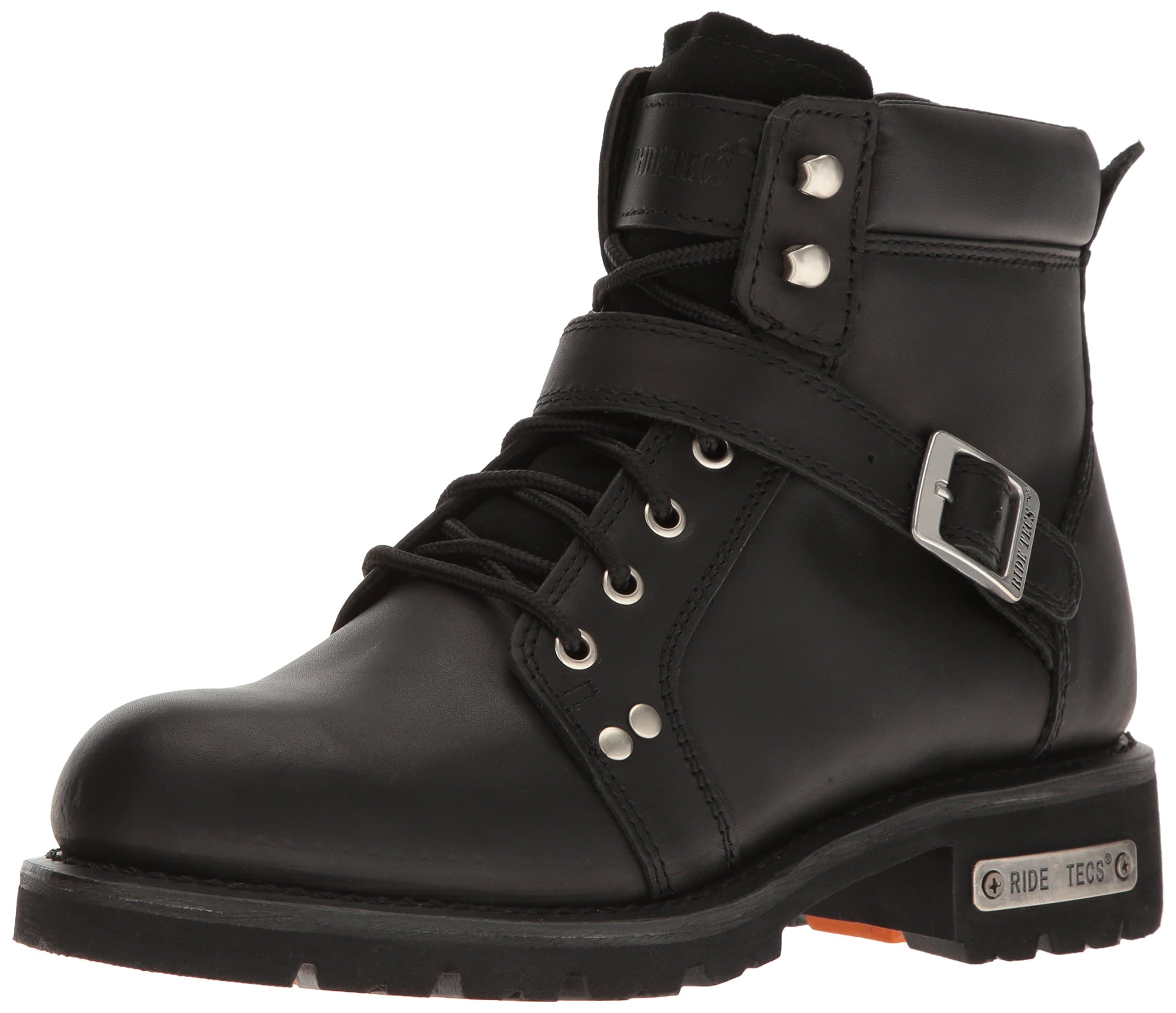 Ride Tec Men's 9143 6" Lace Zipper Black Work Boot