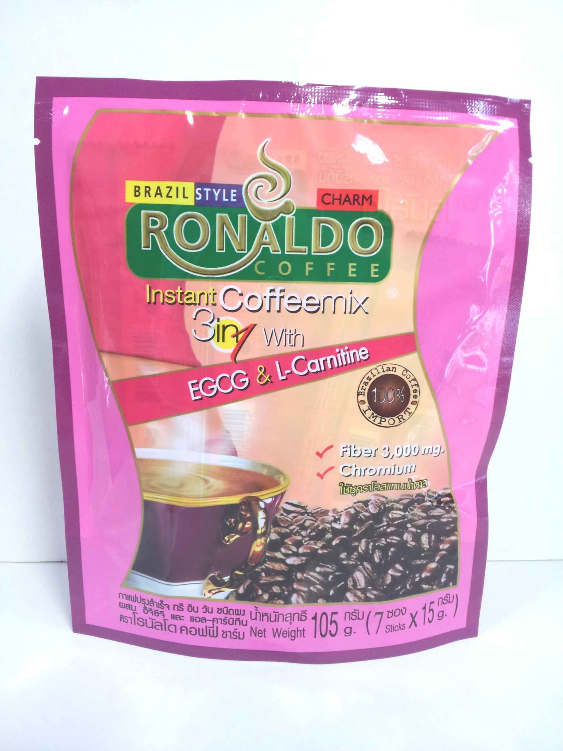 Ronaldo Instant Coffeemix 3 in 1 with EGCG & L-Carnitine 105 Grams (15g x 7 Sachets)
