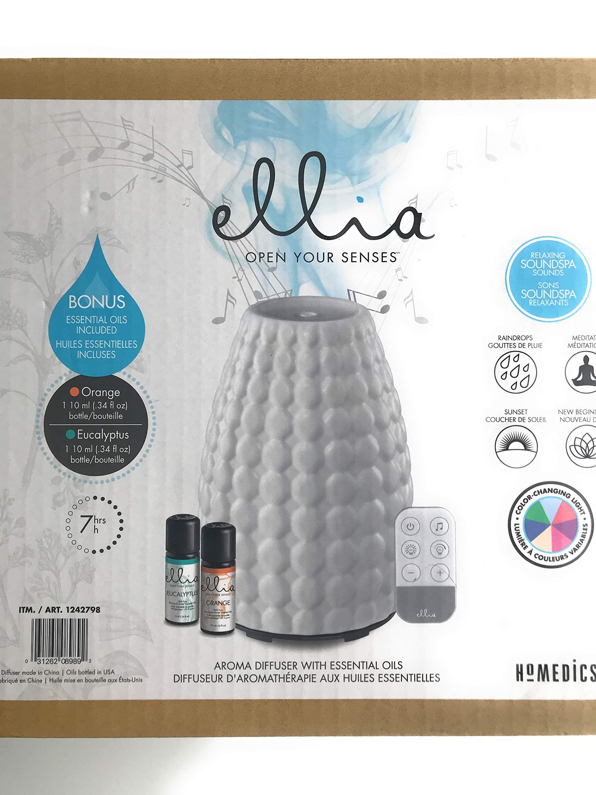 HoMedics Ellia Gaze Diffuser with Sound