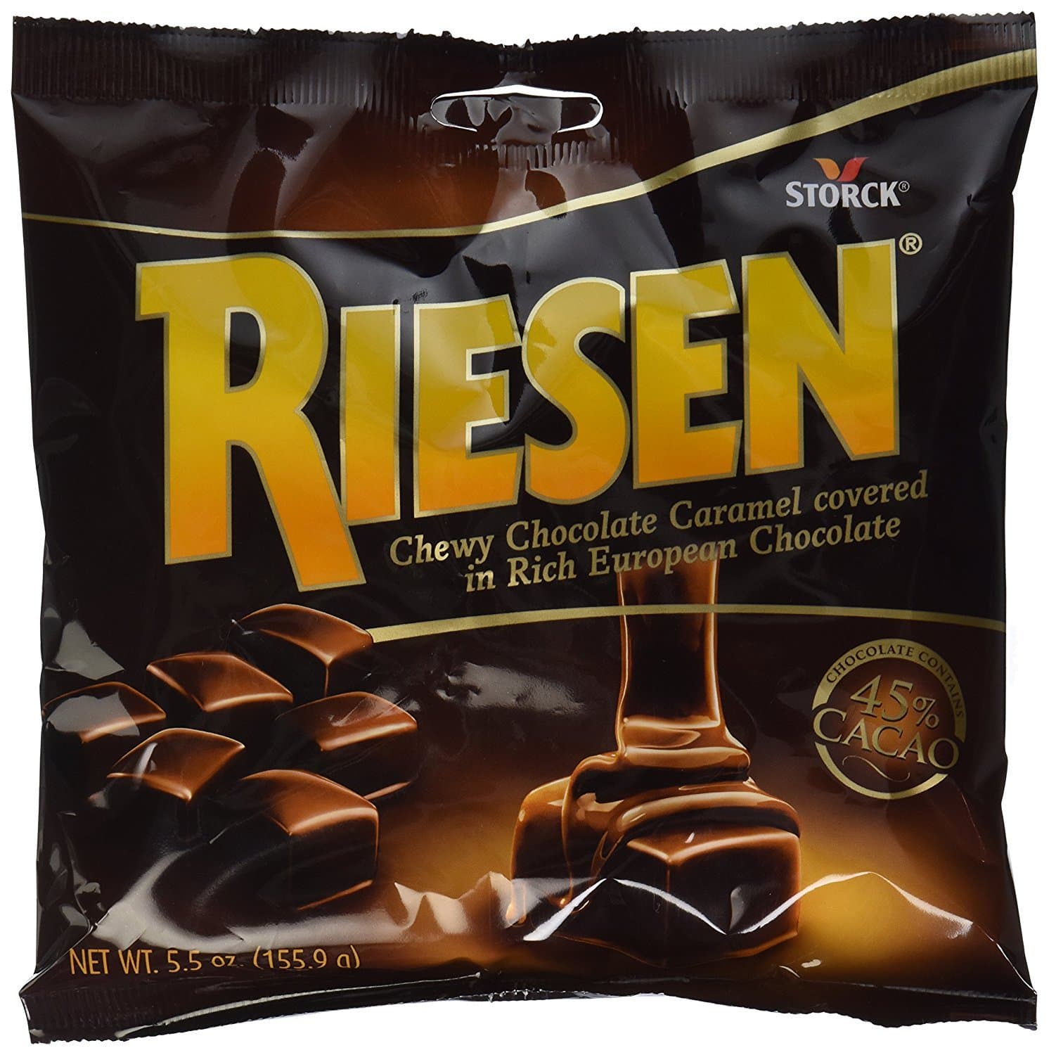 RiesenChocolate Carmels Candy, 5.5 Oz (Pack of 4)
