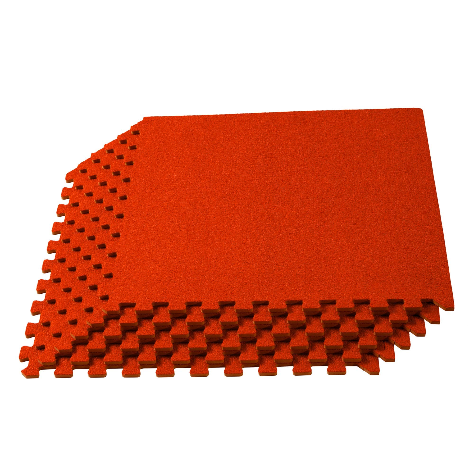 We Sell Mats 3/8 Inch Thick Interlocking Foam Carpet Tiles, Durable Carpet Squares, Anti-Fatigue Support for Home, Office, or Classroom Use , 24 in x 24 in