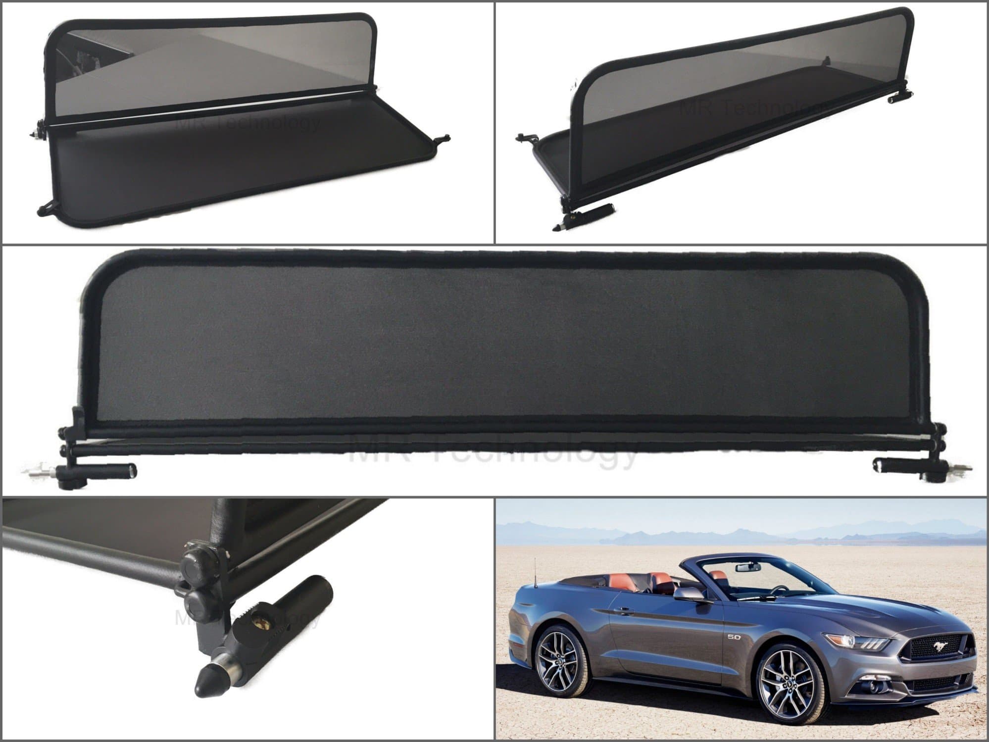 Wind DEFLECTOR Mustang Convertible 2015 to 2016 (without LIGHT/Style Bar) NEW TSH Brand WIND BLOCKER