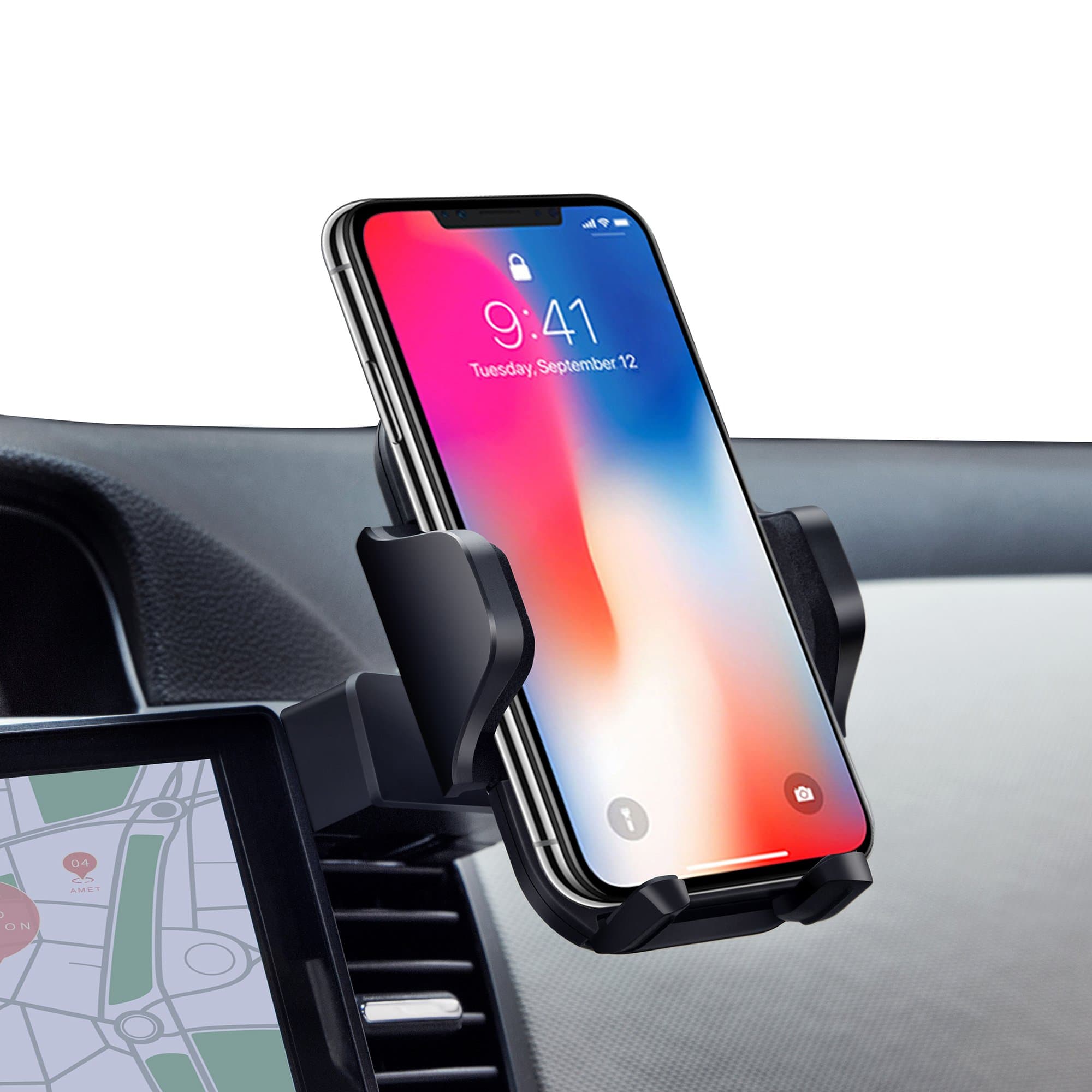 Car Phone Holder, Super Stable Air Vent Mobile Phone Mount Car Cradle,Universal Easy CD Slot Cars Mount with Just A Push 360° Rotation Adjustable for iPhone X/10 8 7 6/6 Plus 5S 5 Samsung Galaxy S9 S8 S8+ S7 Note 9 HTC Nexus 4 LG HUAWEI and Others & Smartphones GPS Device – InnoMagi