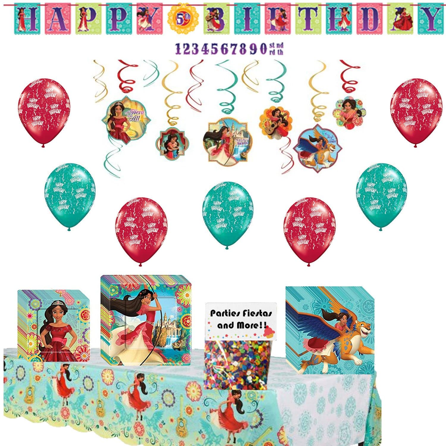 Elena of Avalor Birthday Party Tableware Pack for 16 Guests