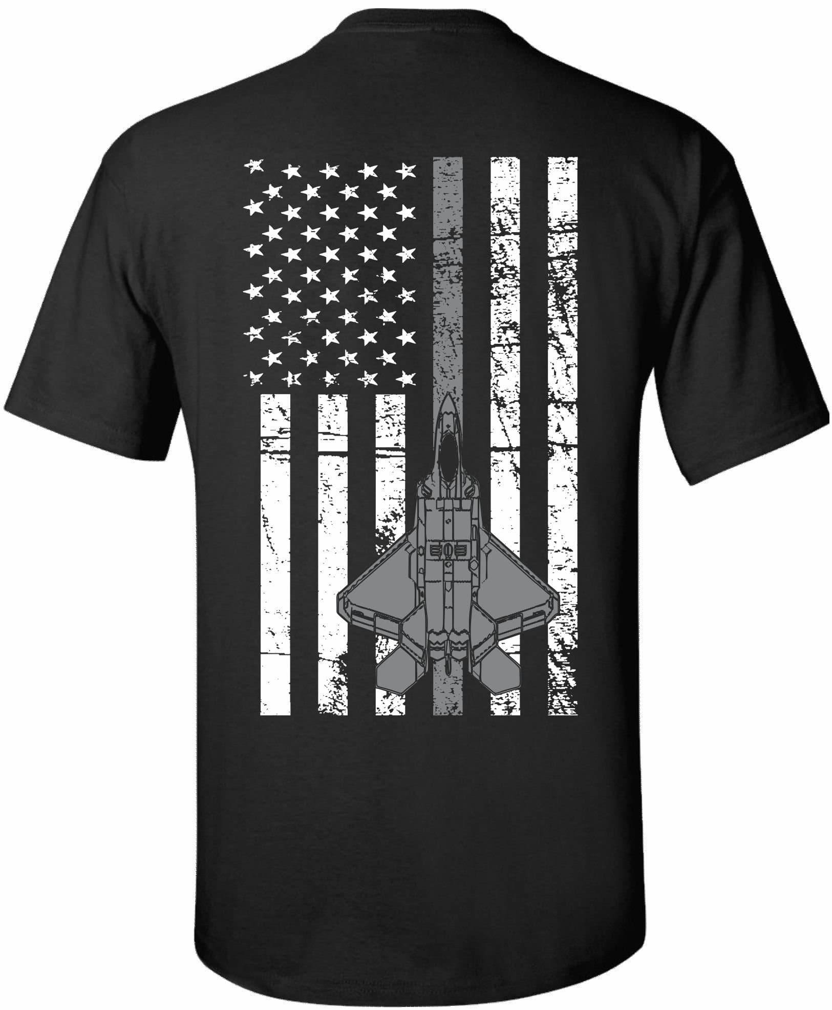 United States Air Force U.S.A.F. Thin Silver Line T-Shirt Tee