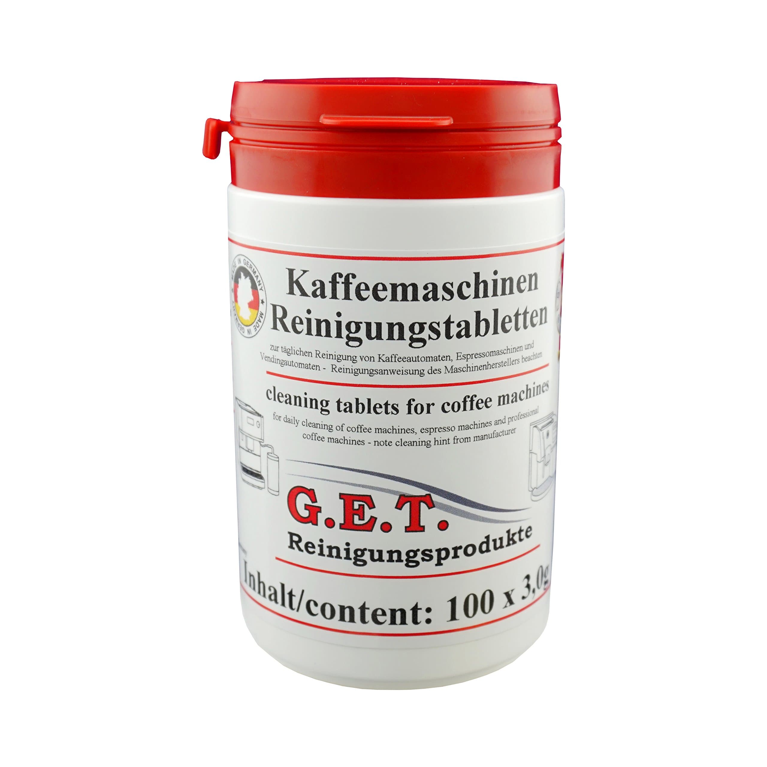 GET special cleaning tablets 100 x 3.0g for coffee machines and espresso maschinen