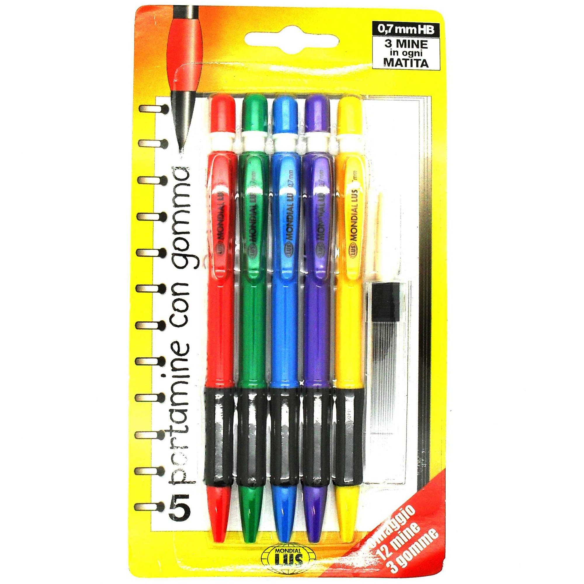Soft Grip 0.7mm HB Mechanical Refillable Pencil with Extra Lead & Eraser