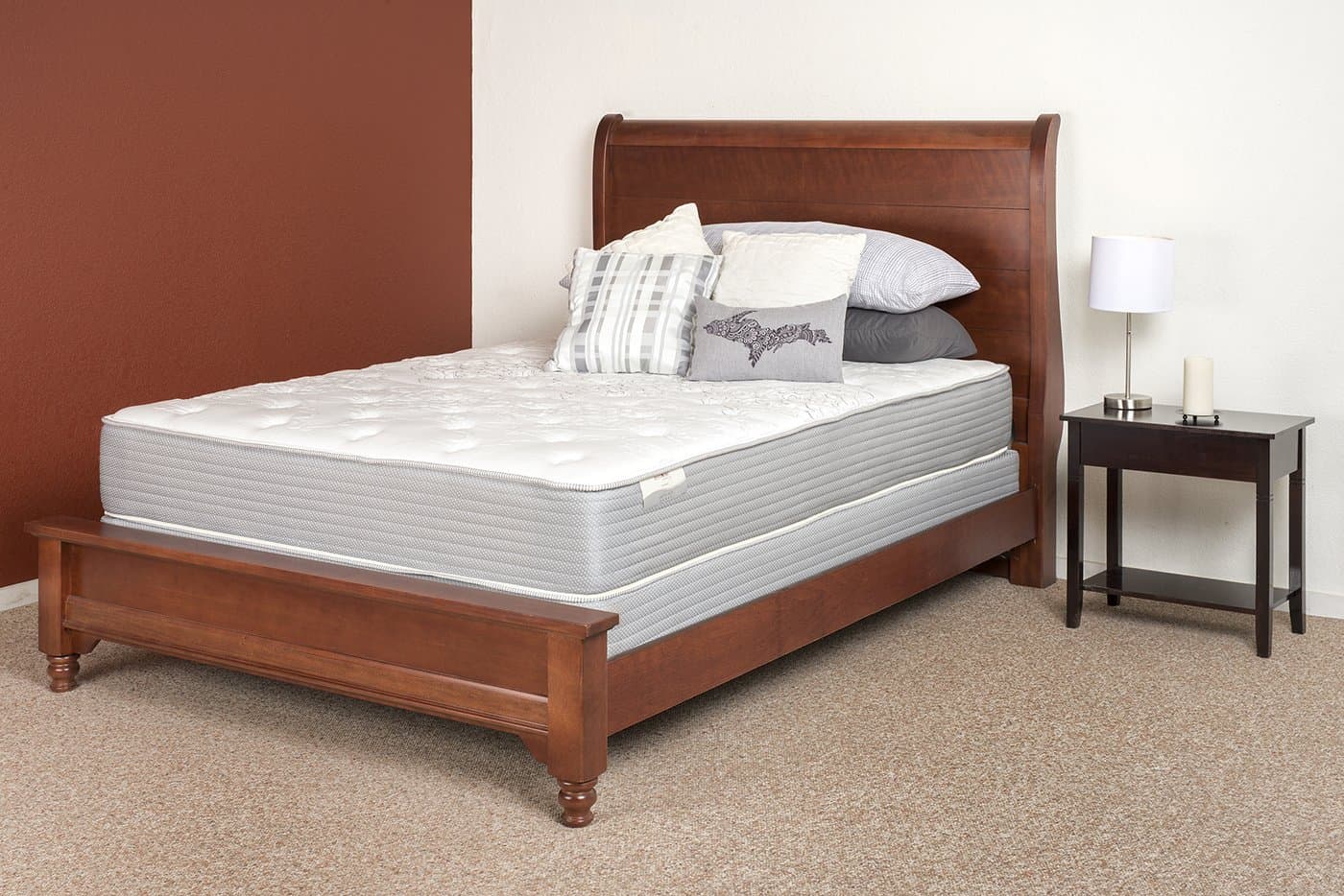 Restonic King Comfort Care Select Amherst Plush Mattress Set with Regular Foundation
