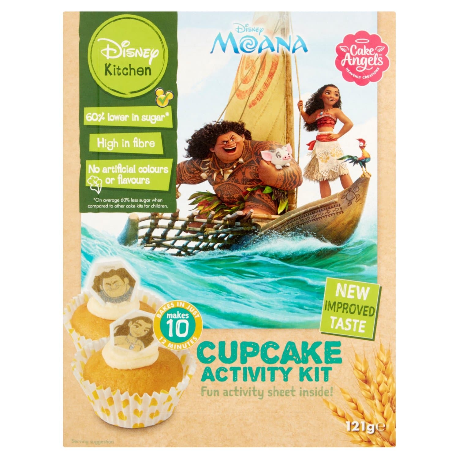 Disney Moana Bake & Decorate Chocolate Adventurous Cupcake Activity Kit 121g