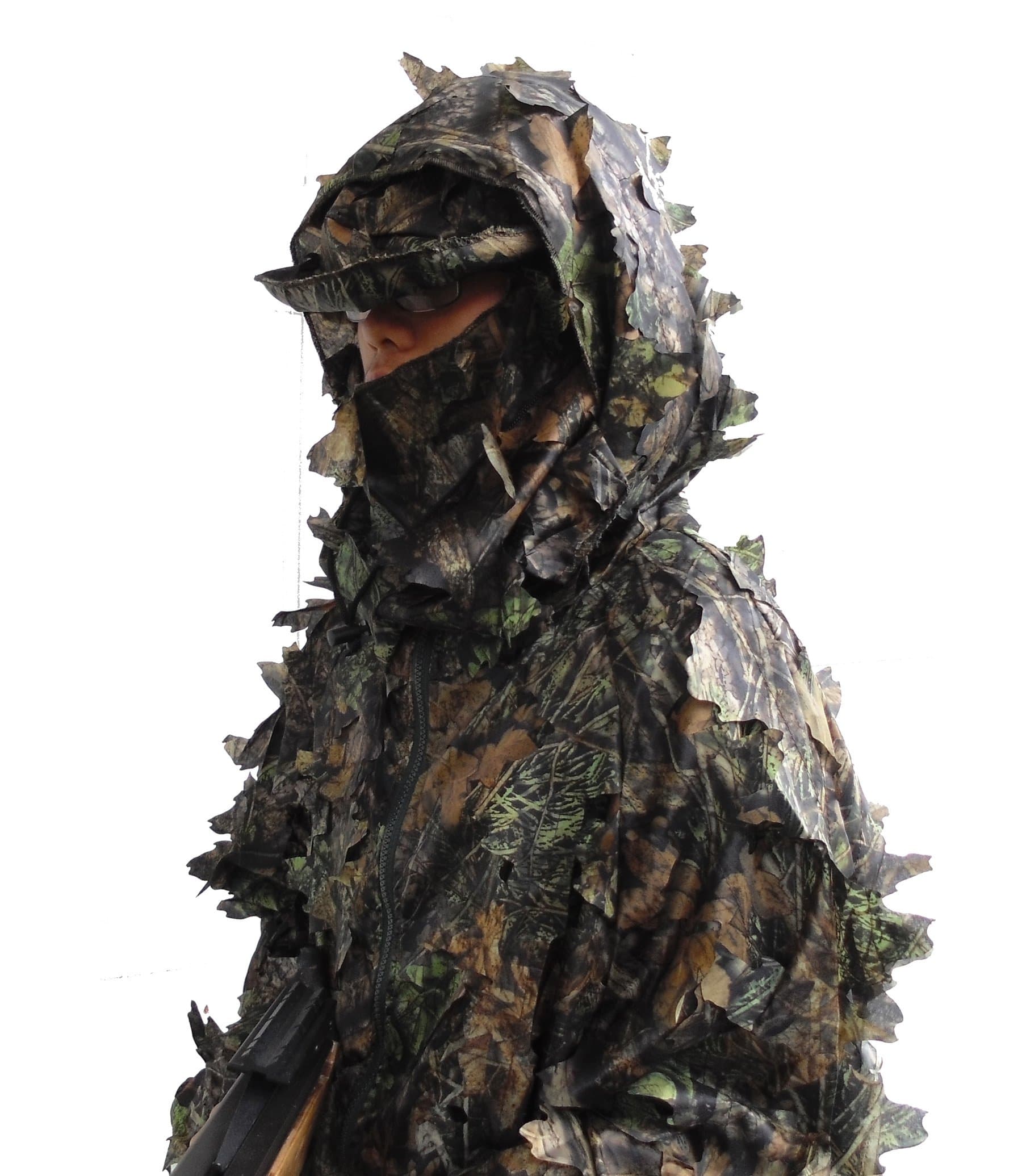 shop1234net 3-D Tree Leaf (Leafy) Camo Suit, Full Fabric, Sizes M-XXL