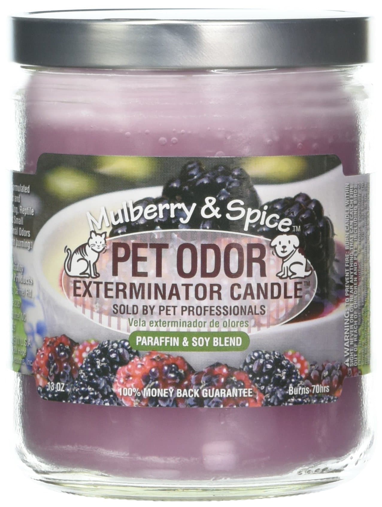 Pet Odor Exterminator Candle: Mulberry Spice