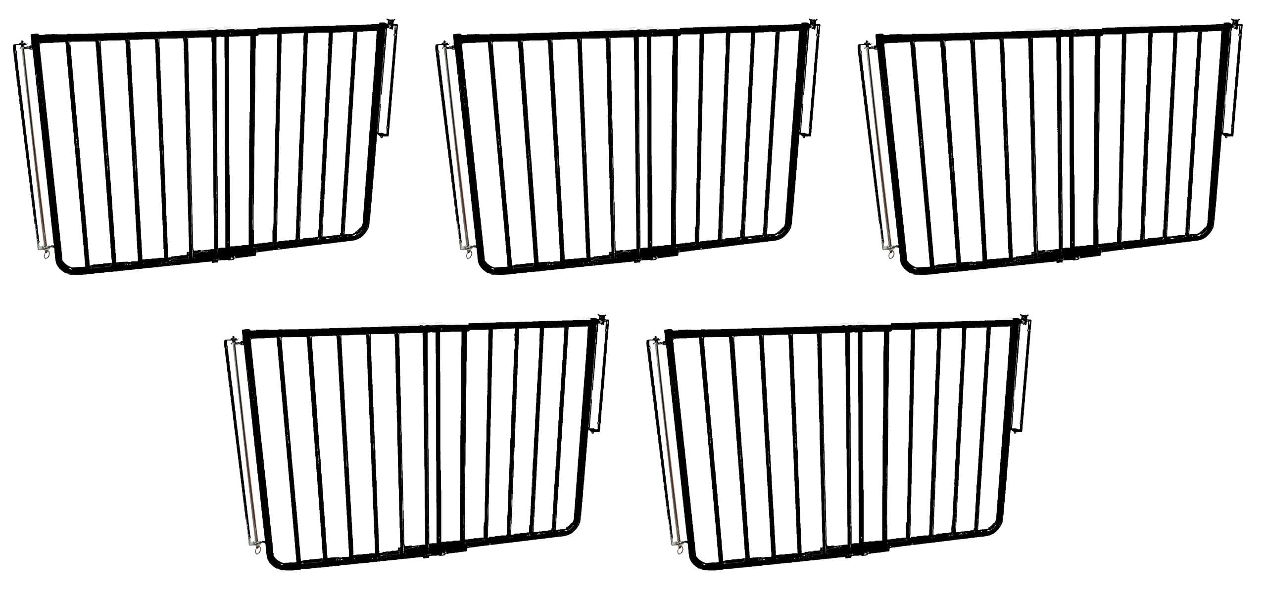 Outdoor Safety Gate, Black (Black (2-Pack))