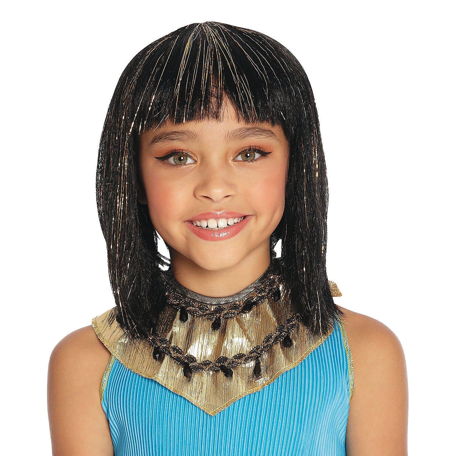 Kids' Gold & Black Cleopatra Wig