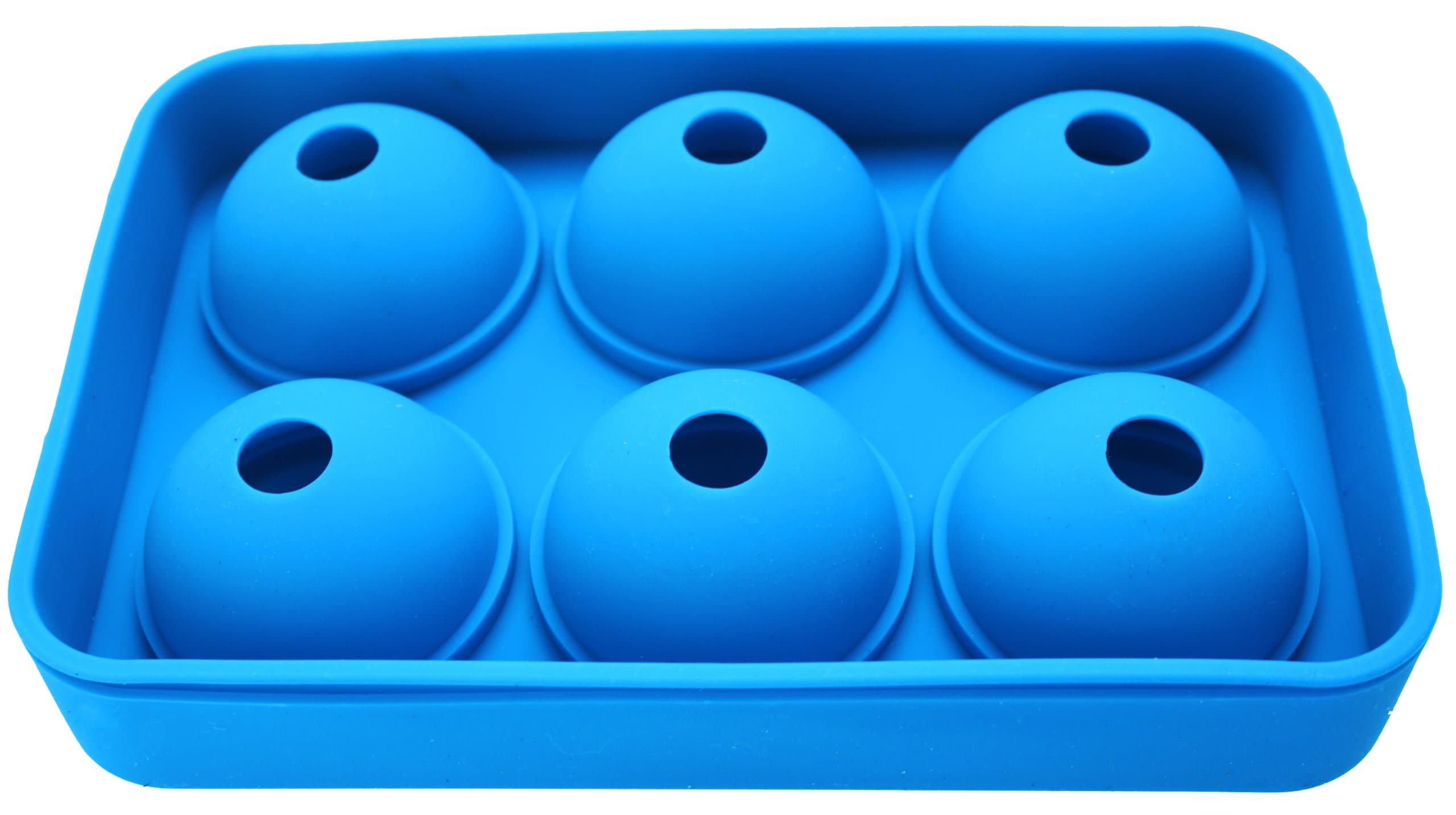 King size large Ice Ball Silicone Sphere Tray Molds-Blue