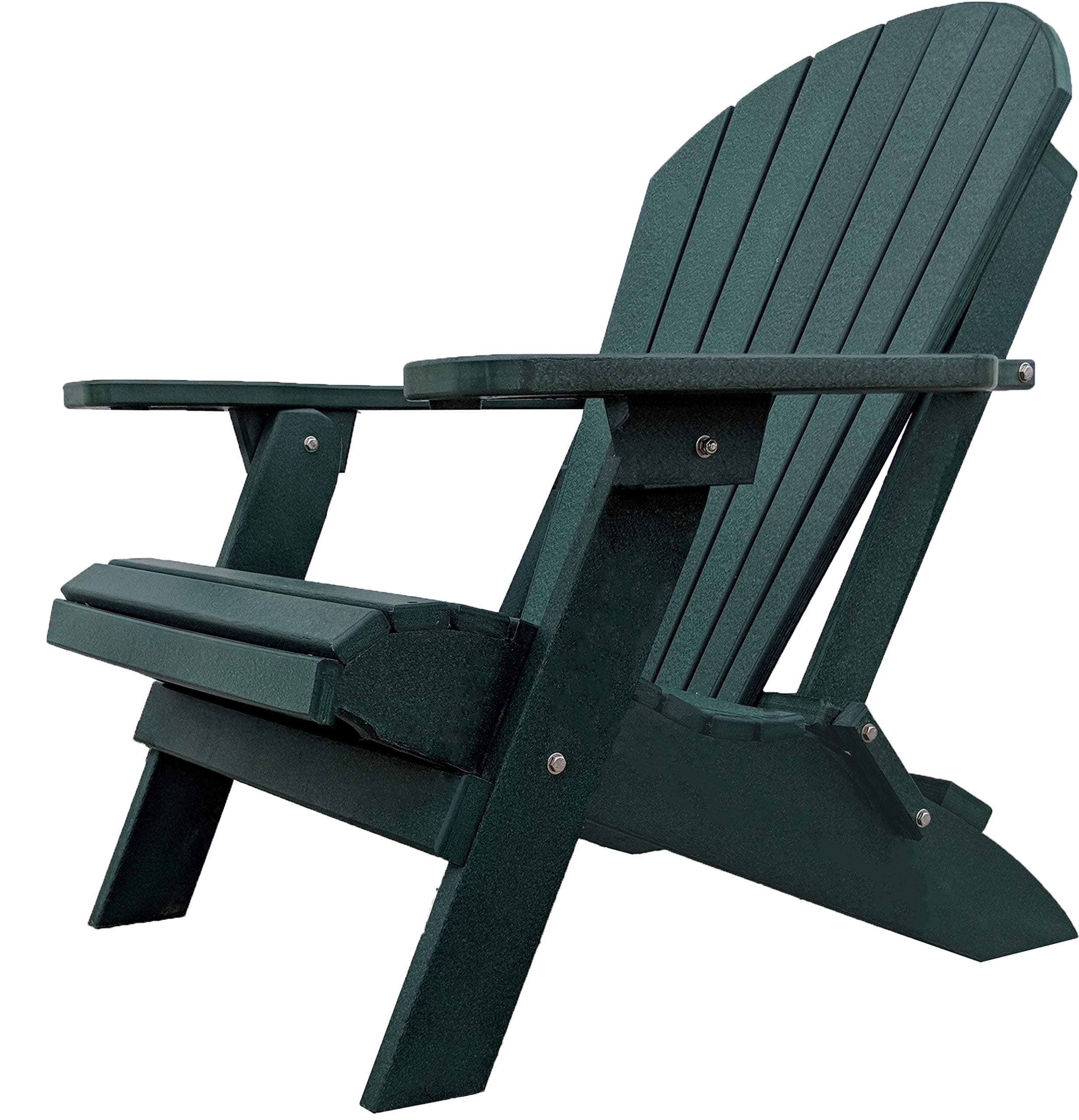 Classic King Size Folding Adirondack Chair (Forest Green)
