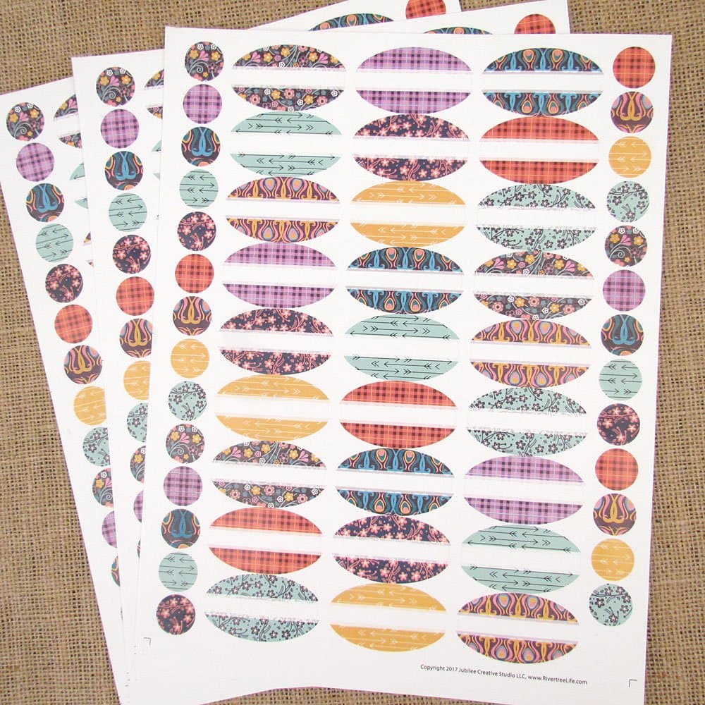 81 JoJo Oval Poly Weatherproof Kitchen Freezer or Aromatherapy DIY Bottle Labels by Rivertree Life