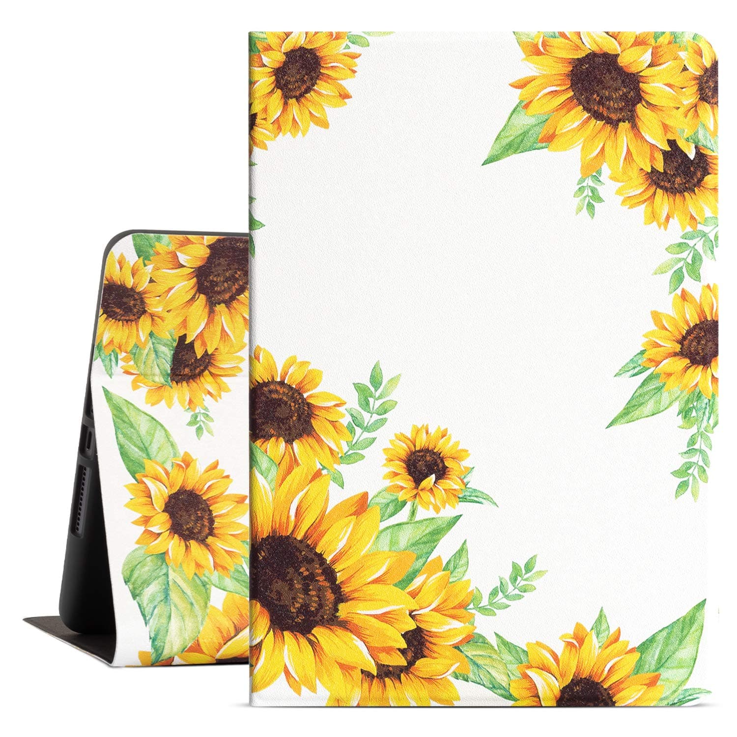 Gofupa iPad 8th/7th Generation Case - 2020/2019 Lightweight Slim Shell Standing Cover with Auto Wake/Sleep Feature for iPad 7th/8th Gen 10.2inch Tablet(Sunflower)