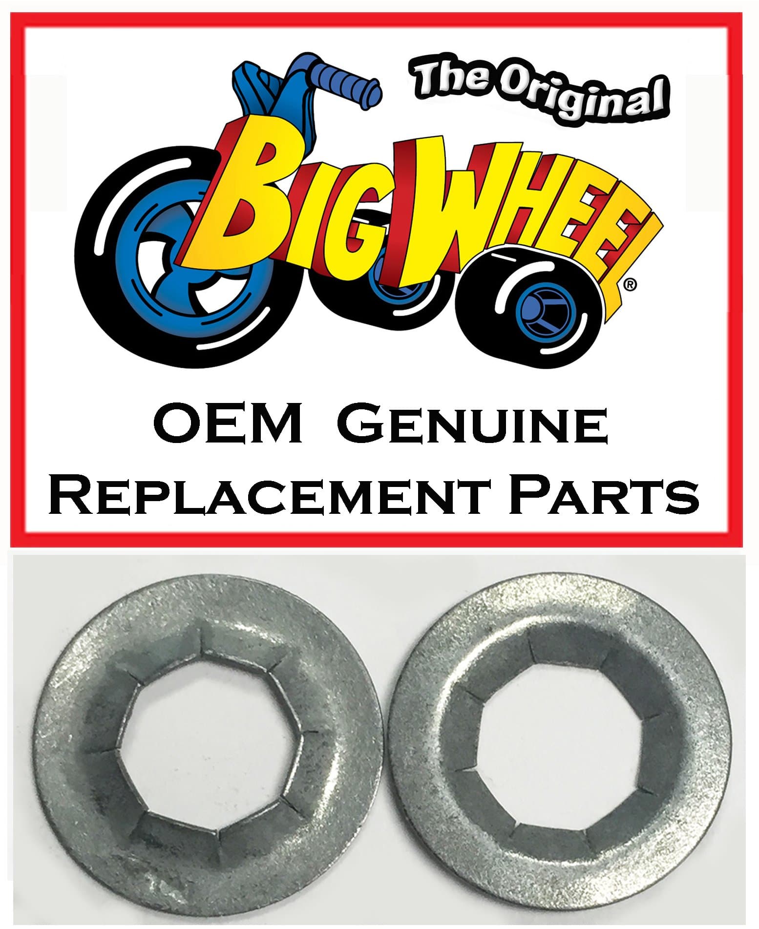 The Original 16" Big Wheel Spin-Out Racer, Genuine Replacement Parts, Pair of Pedal WASHERS