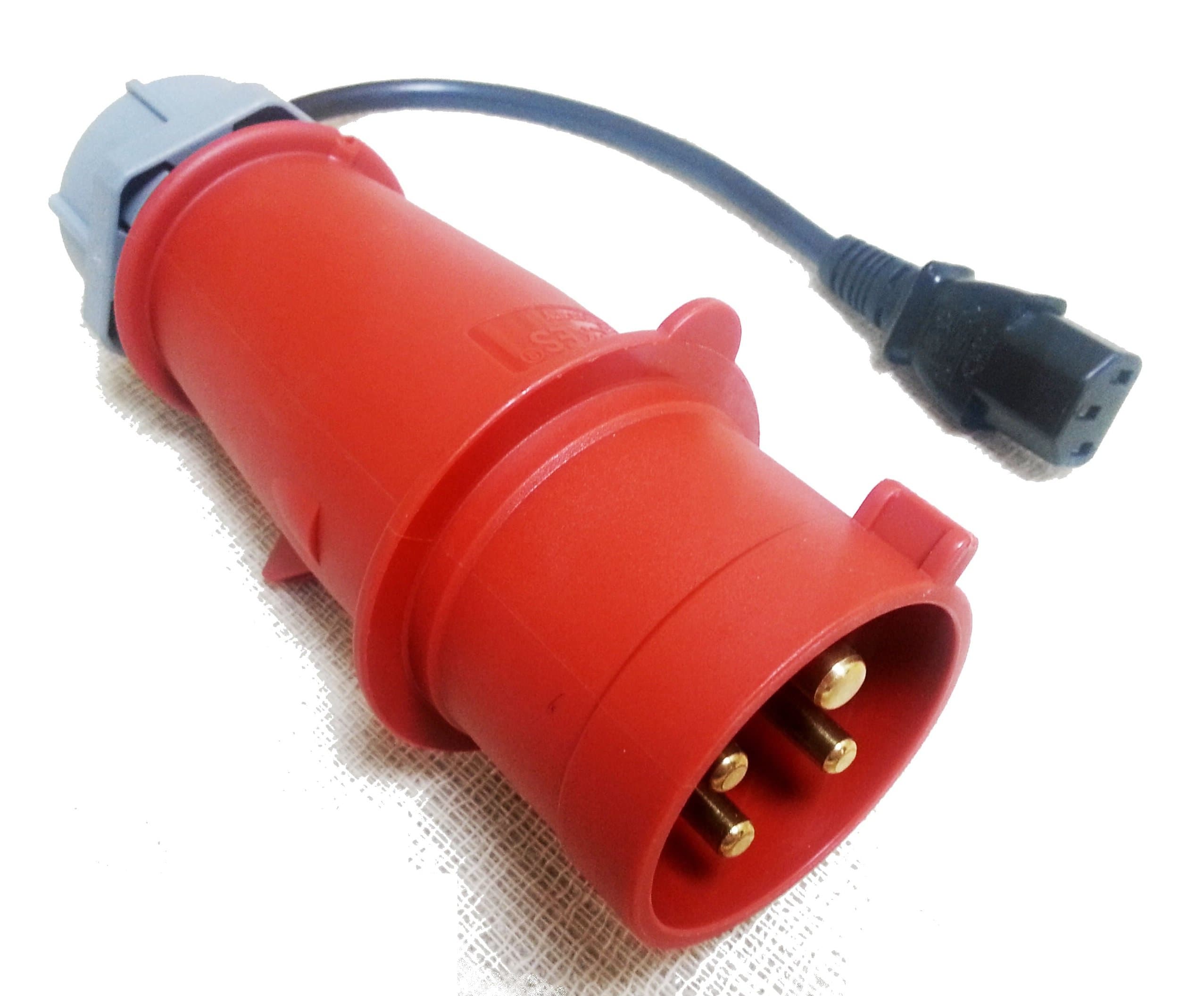 Premium 230V IEC to 3 Phase 4 Pin Plug 32A PAT Testing Adaptor (PTA16)