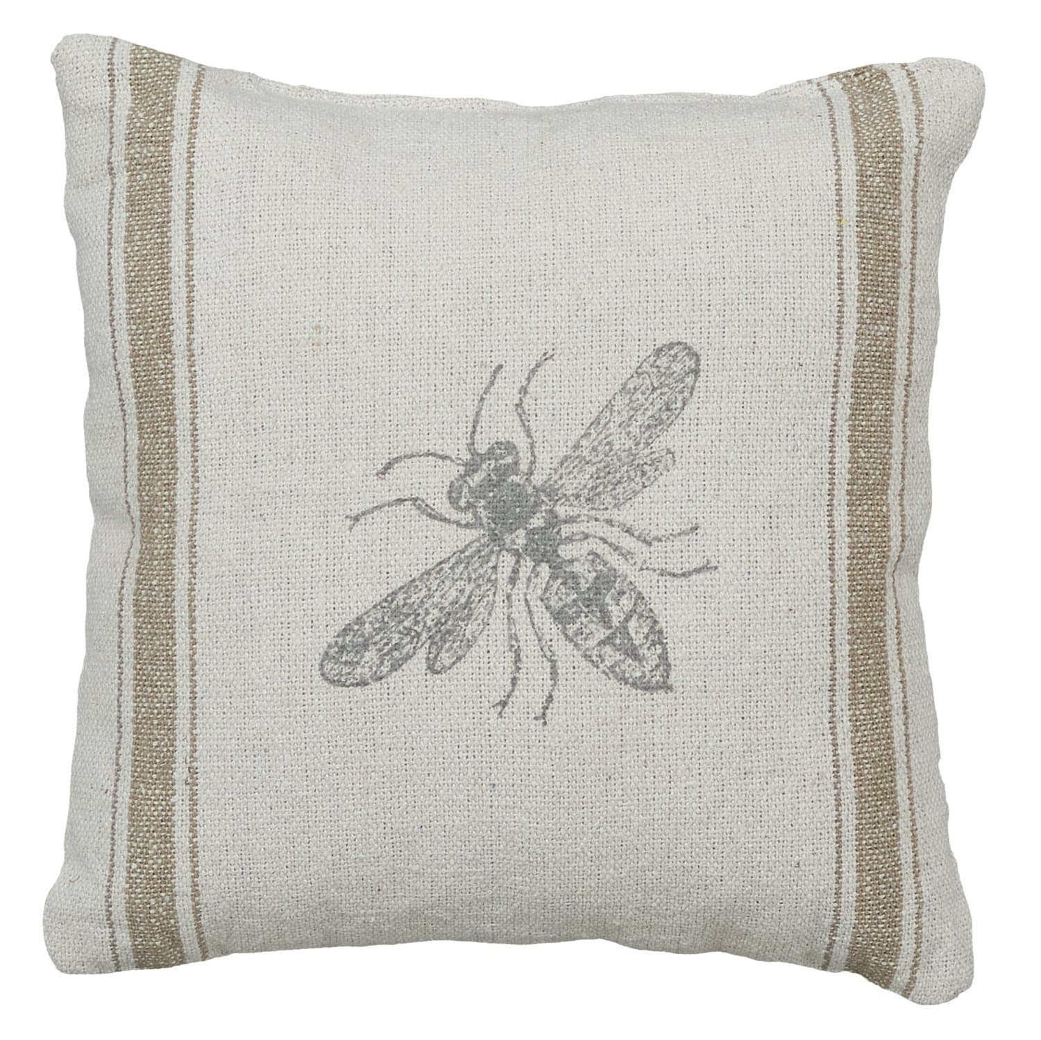 Cotton square pillow 45cm x 45cm One side zipper Bumblebee Fashion decoration by SKArtStore