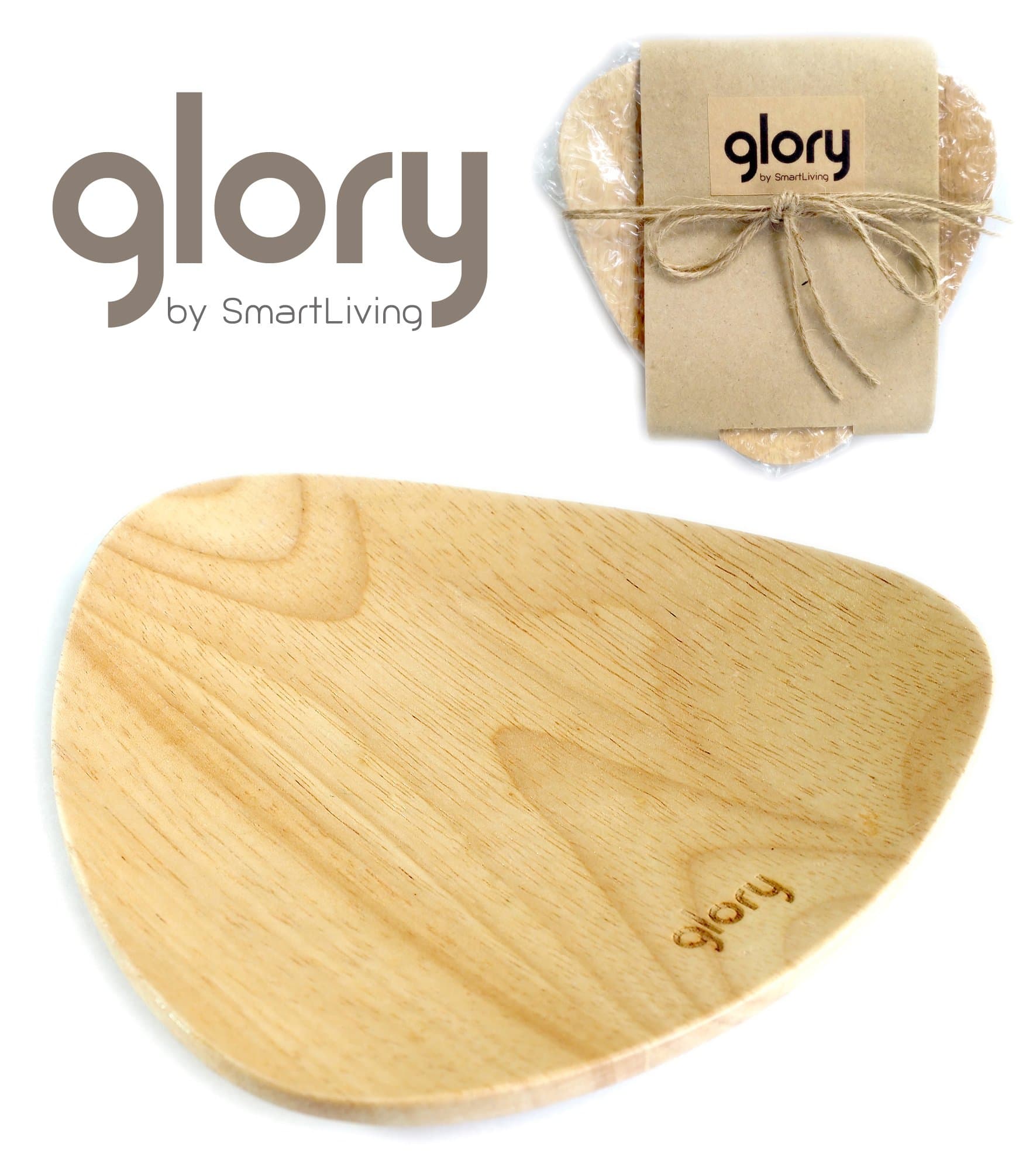 GLORY Wooden Triangle Serving Plate Dia 6"