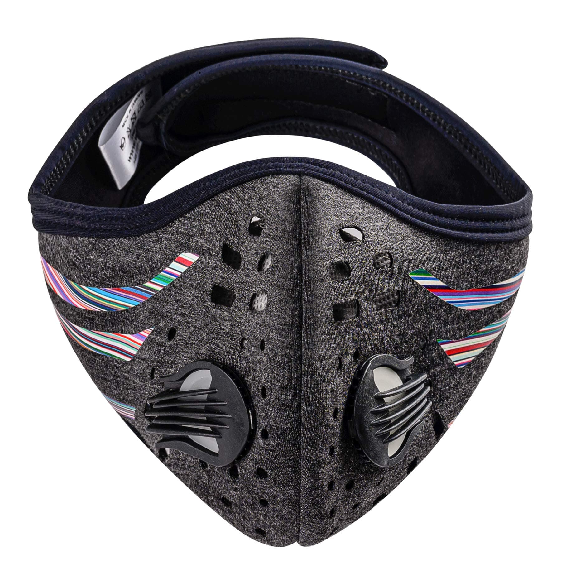 Anti-dust Mask Unisex Training Smog Mask Running Dust Filter Cover Masks Cycling Bike (Stripes Dark Grey)