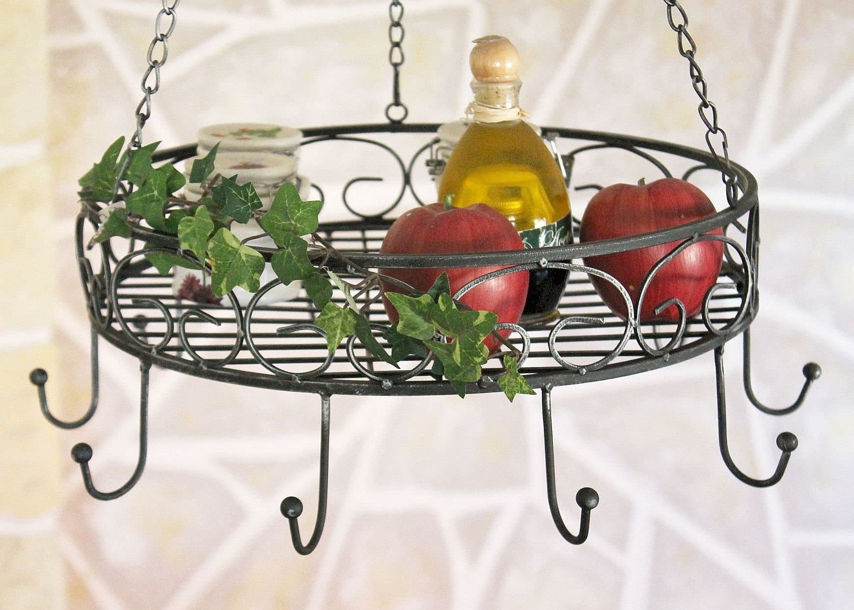 Pot rack 09930 Pan rack D-38 cm Hanging shelf Hanging Rack Hook Ceiling pot rack