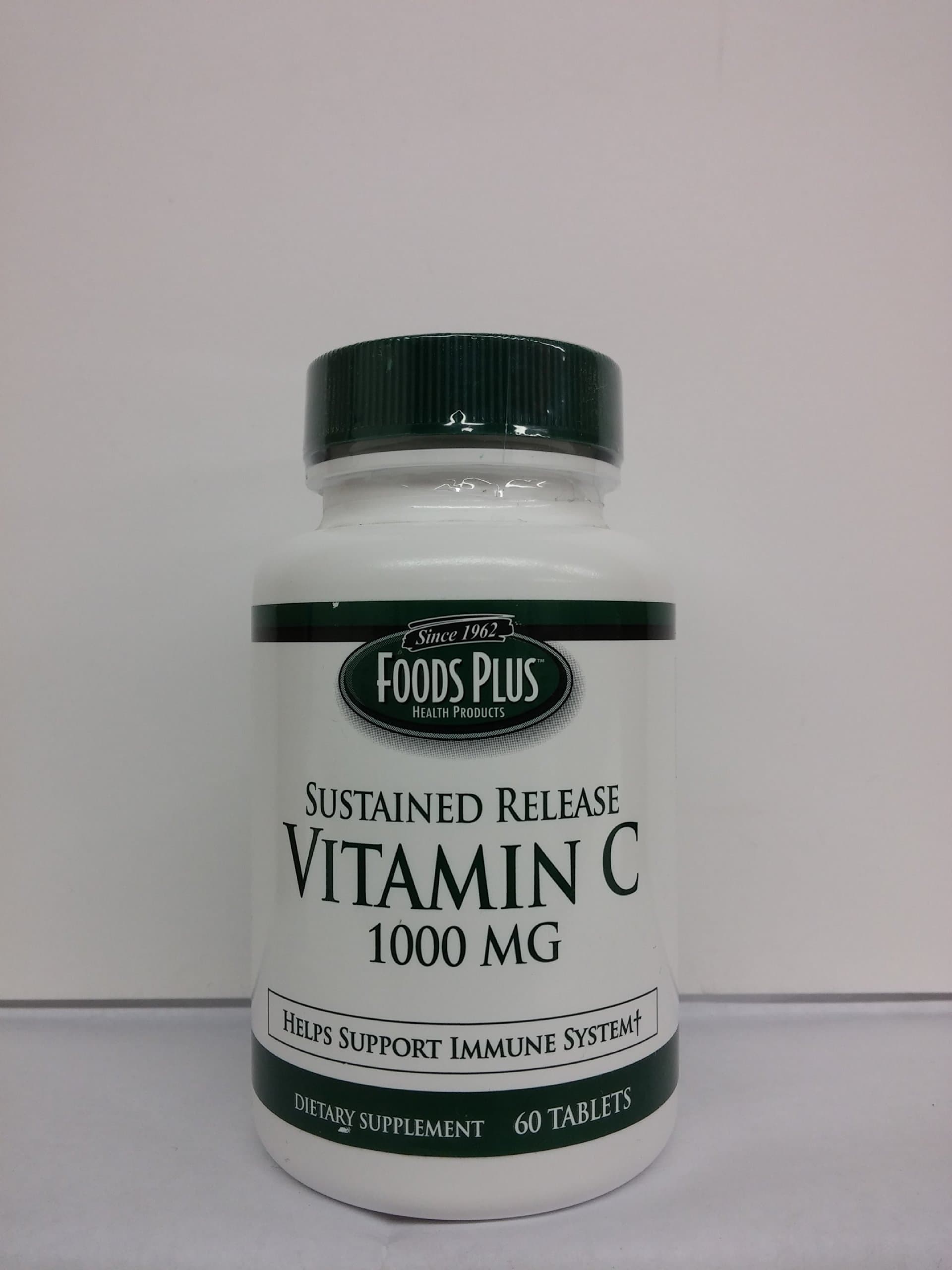 Vitamin C 1000 Mg Sustained Released Tablets By Food Plus - 60 Ea