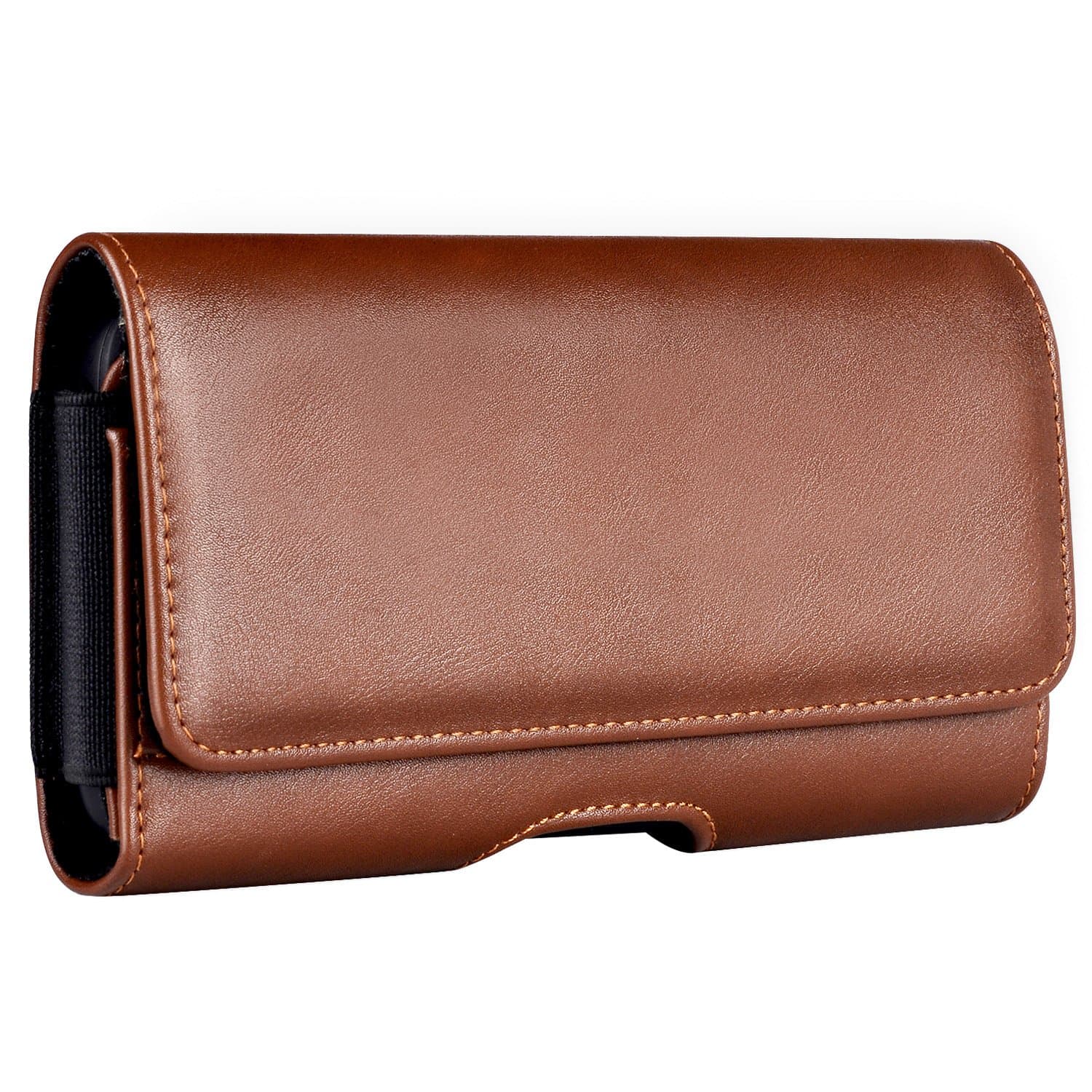 iPhone 8 Plus Holster Case, Mopaclle Leather Belt Clip Case Carrying Pouch & Belt Loops Holder Cover for Galaxy S9 Plus S8 Plus/ iPhone 8 Plus, 7 Plus, 6 6s Plus - Brown