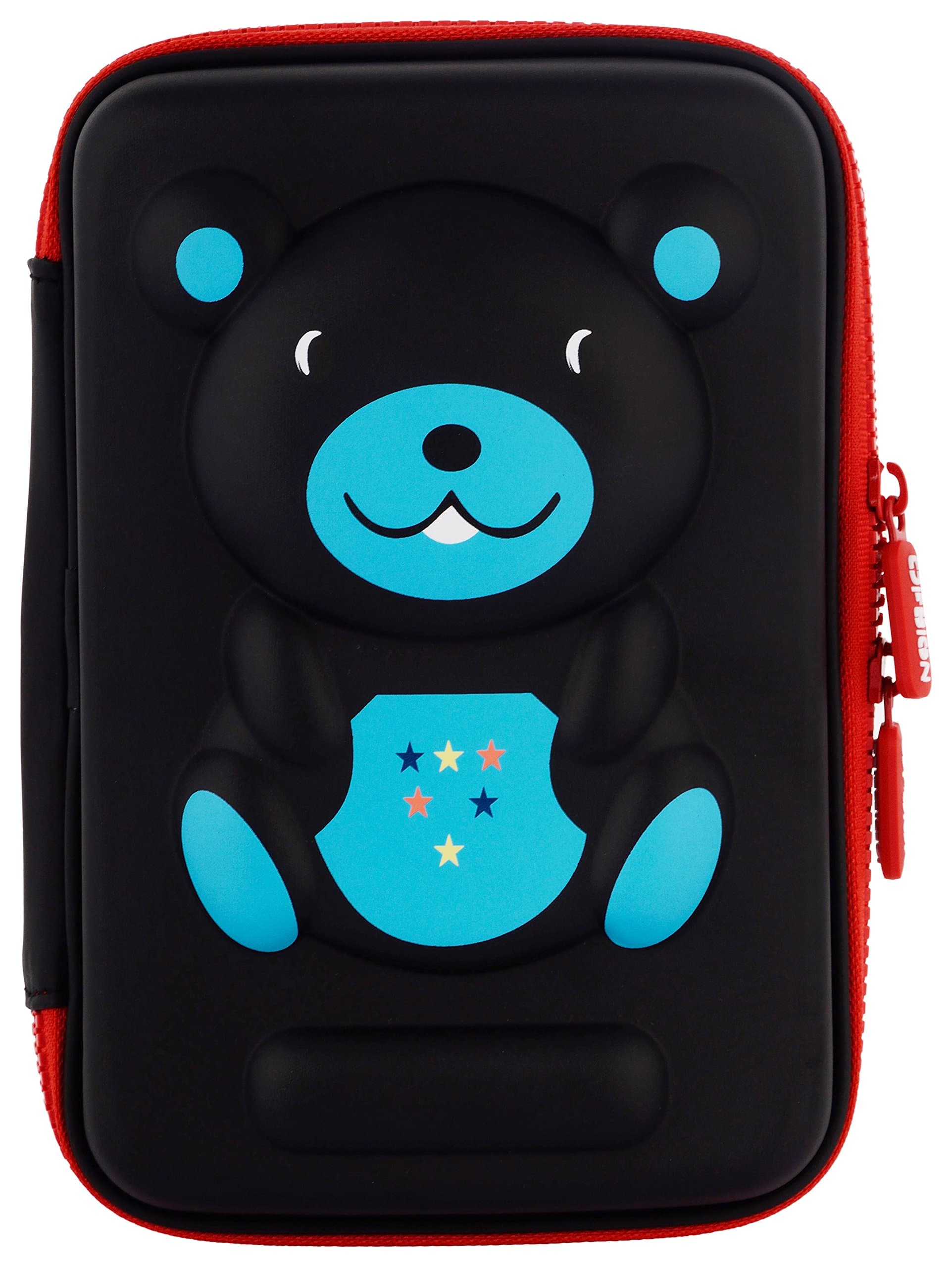 Ofsign Multipurpose Cute Bear Art Black Pencil Case