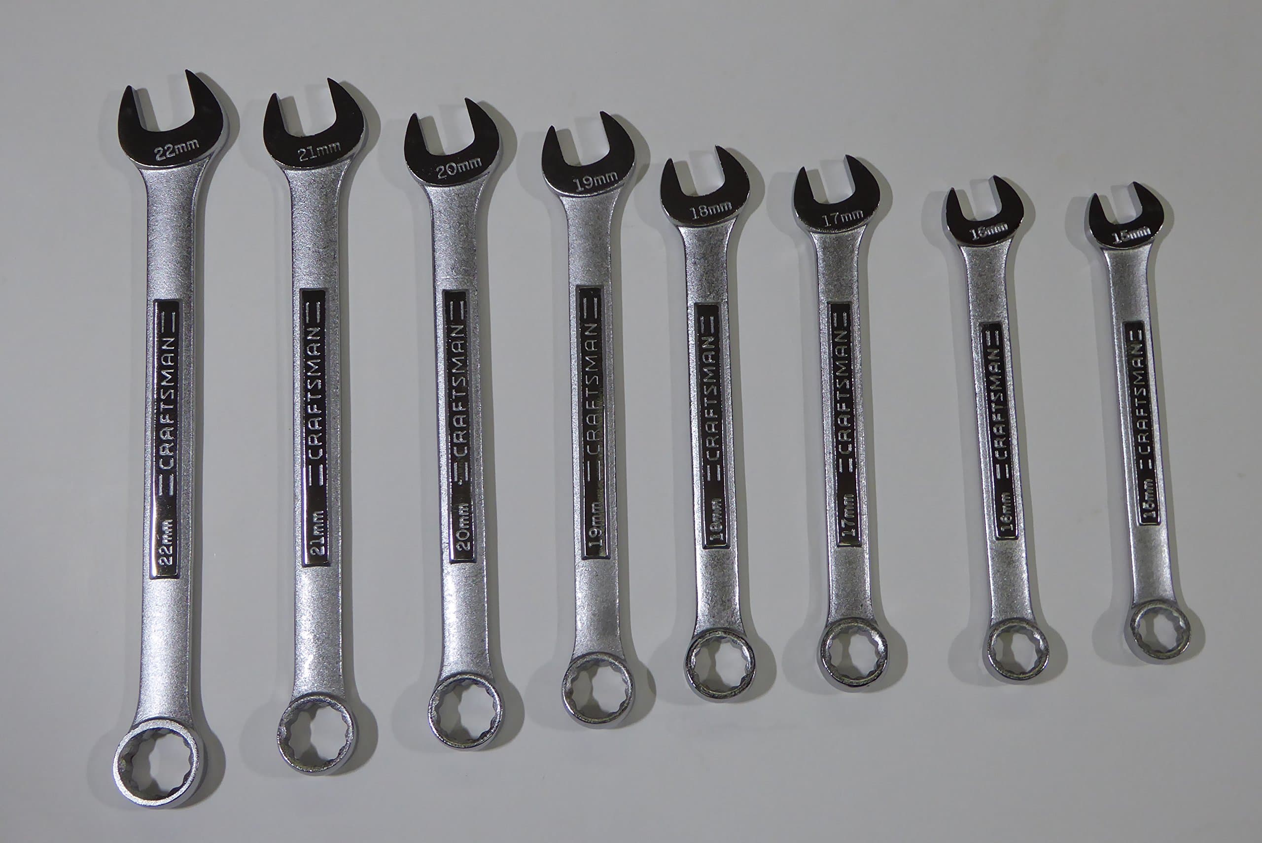 Craftsman 8 Pc Metric MM Large Combination Wrench Set 12 pt