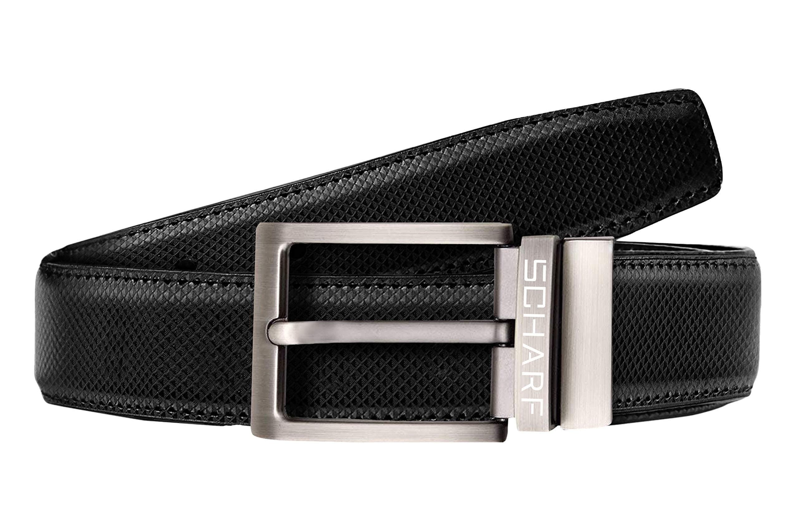 SCHARF Reversible Stitched Vegan Leather Belt for Men