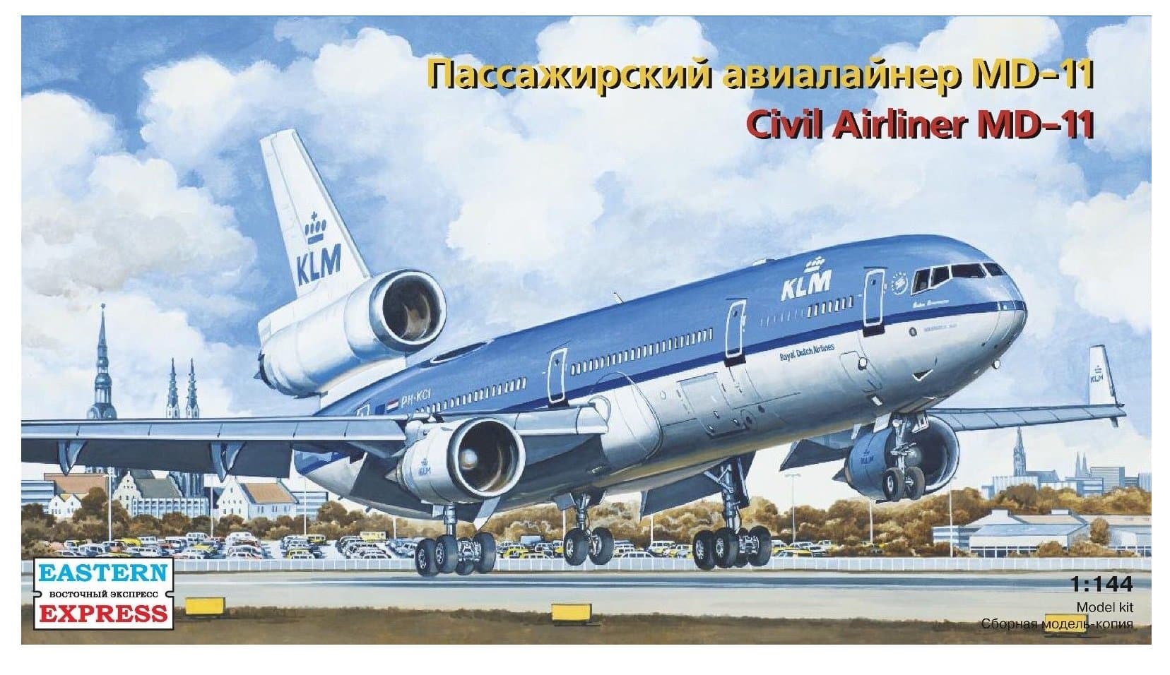 Eastern Express EE144102 McDonnel-Douglas Md-11 Ge KLM, Multi-Color