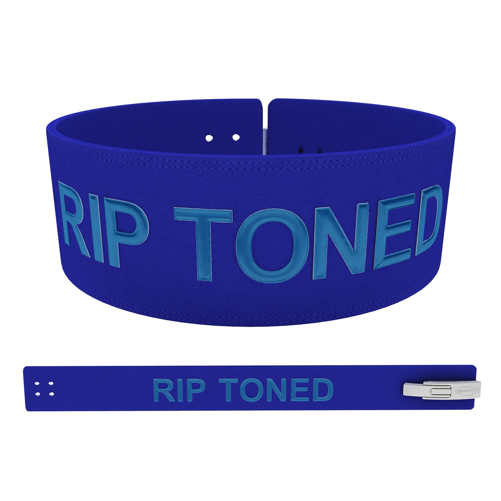 Rip Toned Lever Belt with Bonus Lifting Straps - 4" Leather Weight Lifting & Powerlifting Back Support - 10mm Belt for Strength Training, Xfit, Bodybuilding, MMA