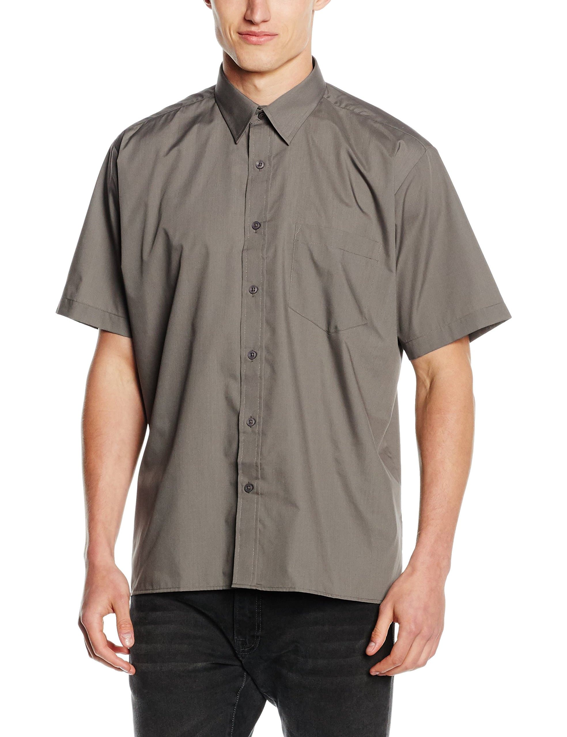 Men's Poplin Short Sleeve Formal Shirt