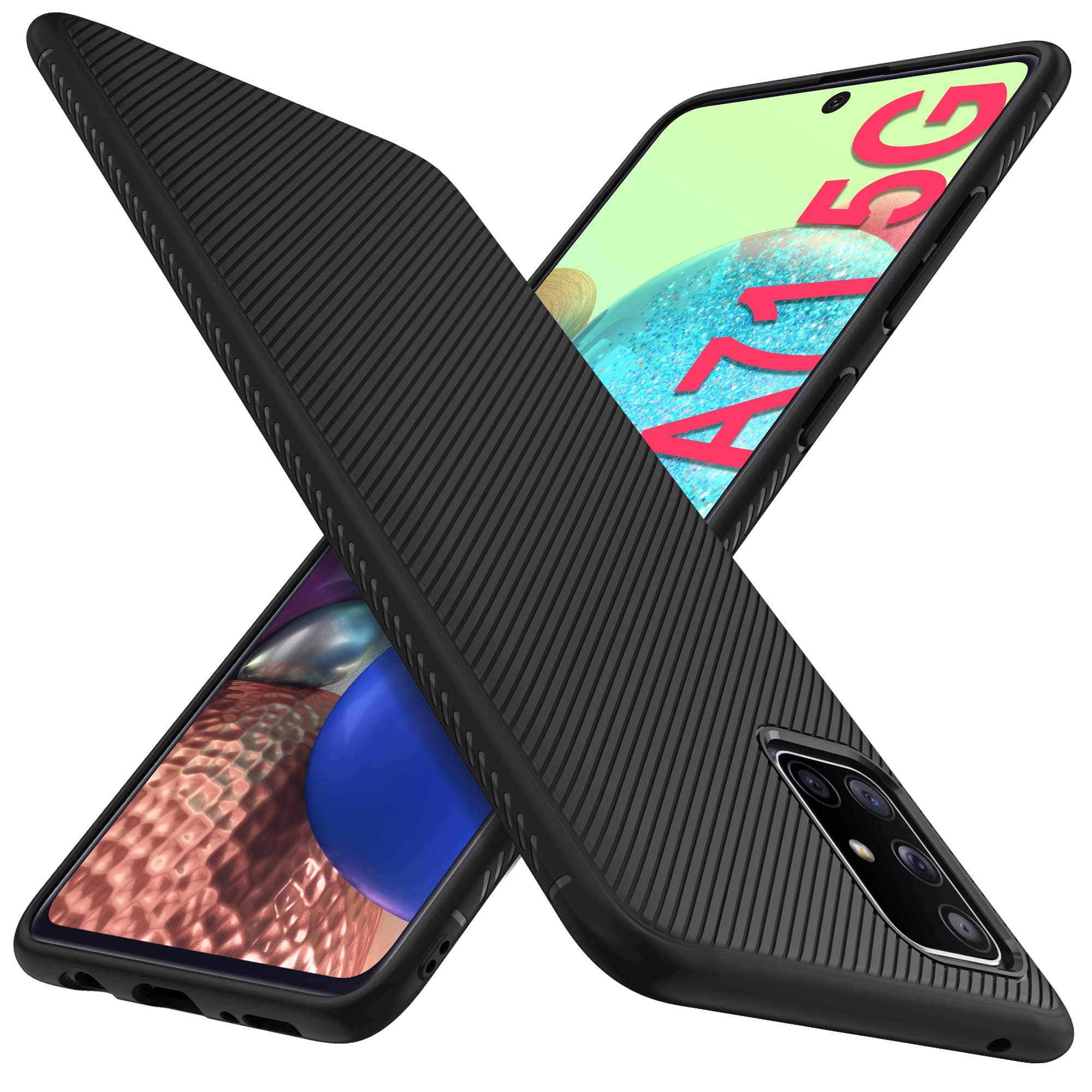Gesma for Samsung Galaxy A71 5G Case, Scratch Resistant & Anti Slip Grippy Soft TPU Case for Samsung Galaxy A71 5G/A71 5G SM-A716 Phone(NOT Fit with A71 4G SM-A715F/DS)(Popular Black)