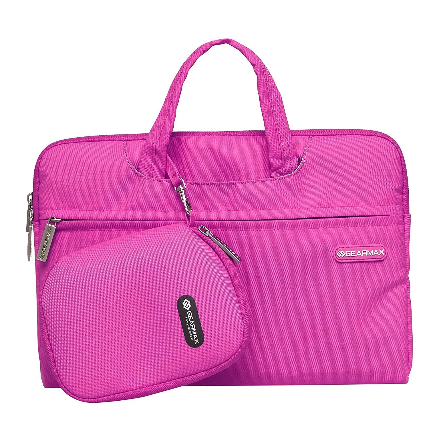 Laptop Computer Bag 13.3 inch, elecfan Waterproof Material New MacBook Laptop Sleeve Bag, Protective Notebook Carrying Case Cover for All the display with 13-13.3 inch (13-13.3 inch, Hot Pink)