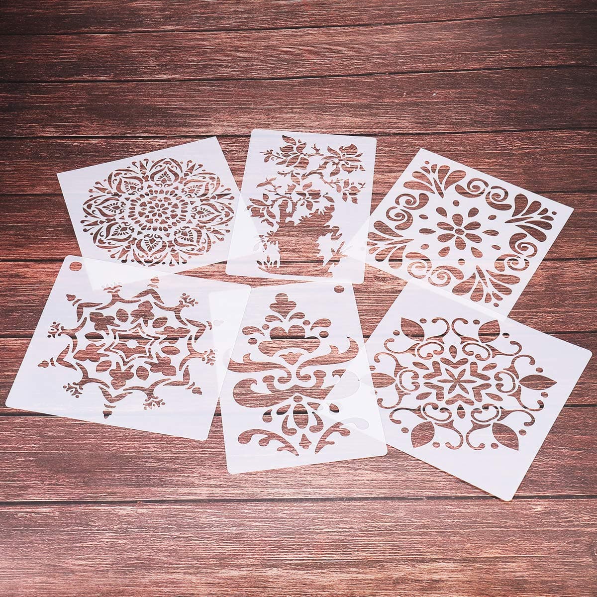 Reusable PET DIY Stencils Set for Kids Drawing Stencils,Laser Cut Painting Stencil, Floor, Wall, Tile, Fabric, Wood Stencils -Best Art Kit Gift