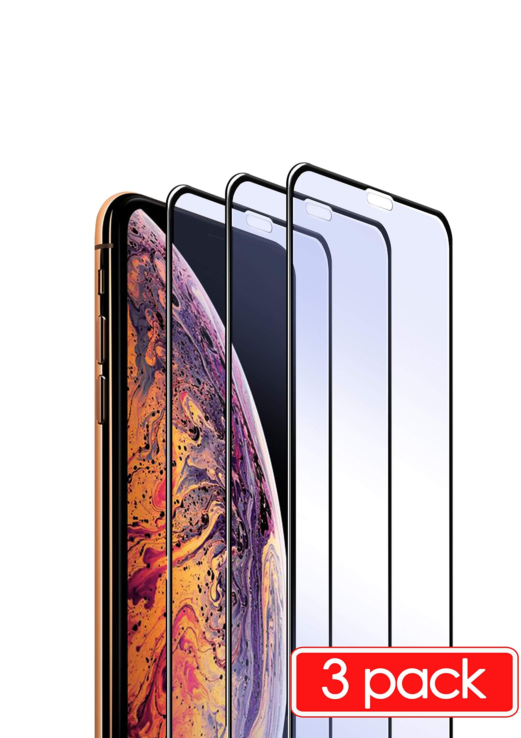 New Super Light Clear HD Screen Protector Film [Ultra-Slim][Anti-Knock][Touch Accurate ]- For Both iPhone 11 Pro Max & XS Max 6.5 inch - Bumper Case cover Friendly (3 Pack HD, For iPhone 11 Pro Max & XS Max)