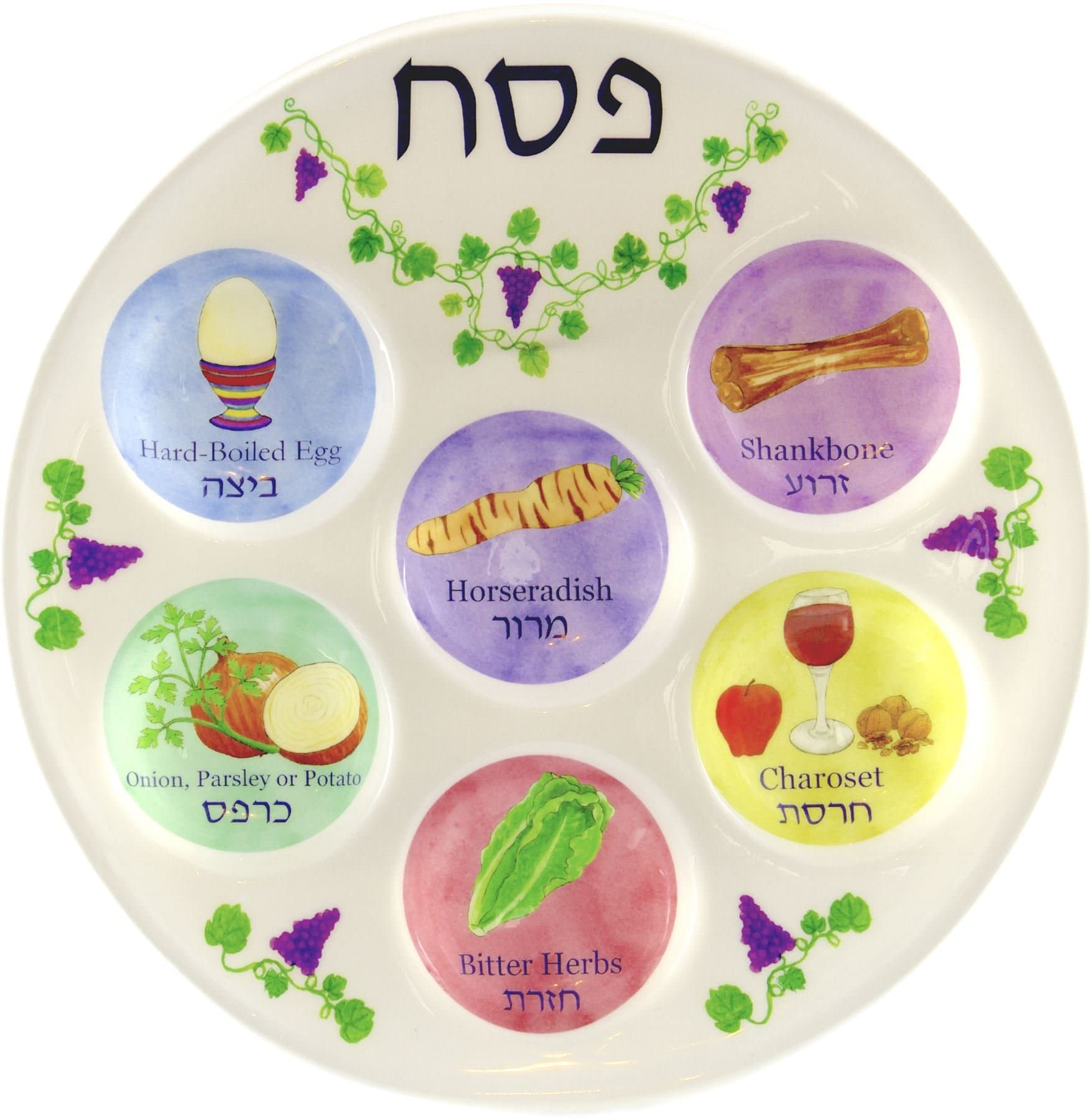 Disposable Plastic Seder Plate for Passover, Pack of 1