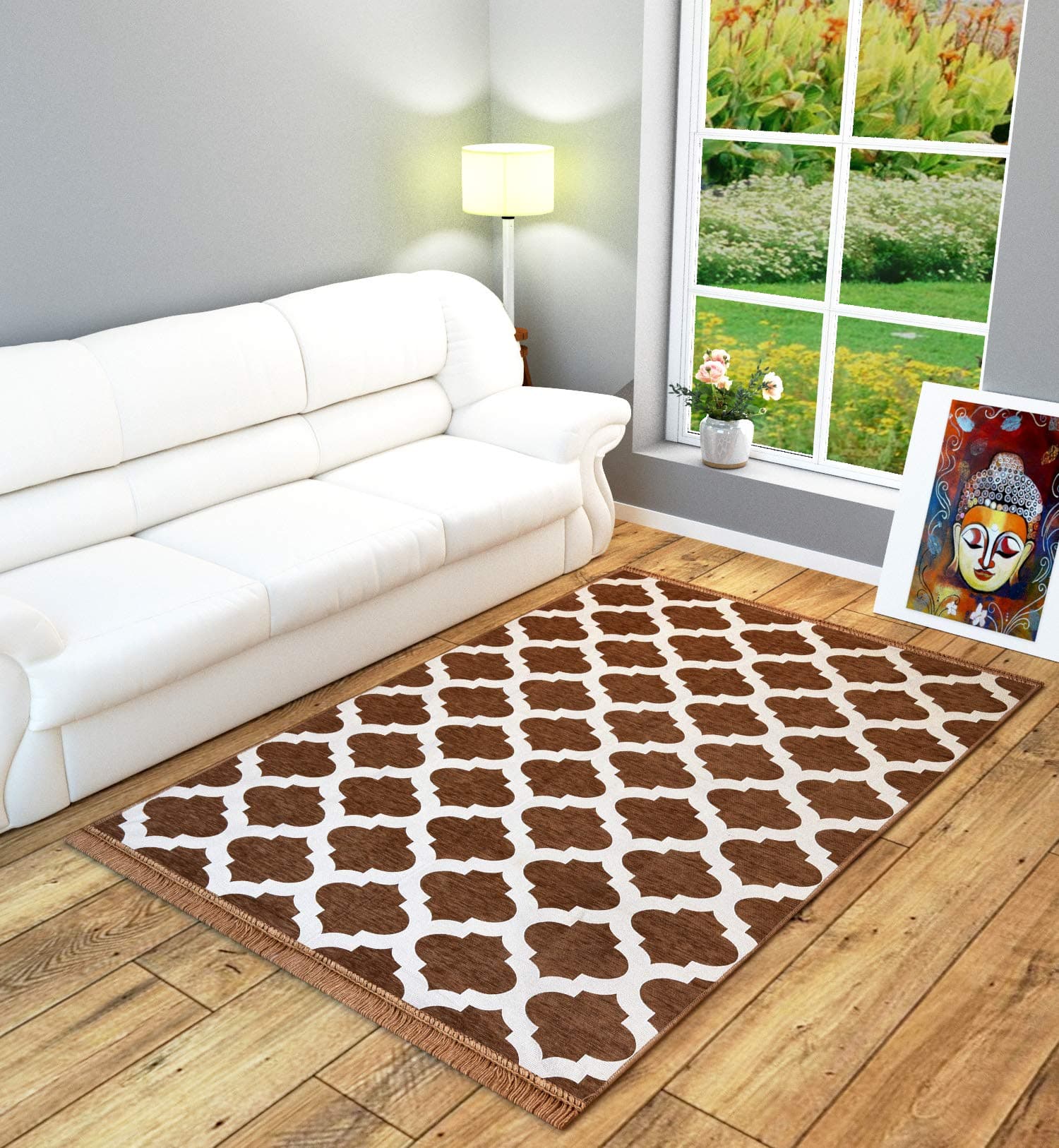 Decorista Chenille Carpets for Home, Brown