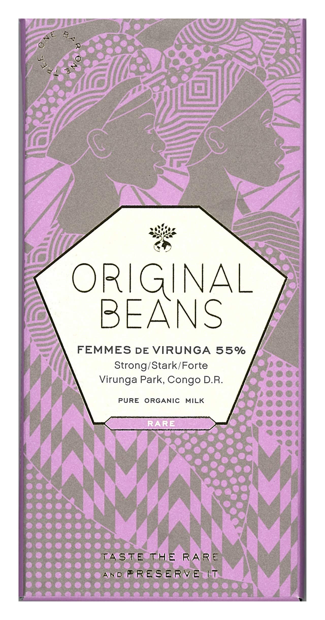 Original Beans, Femmes de Virunga, 55% Milk Chocolate bar