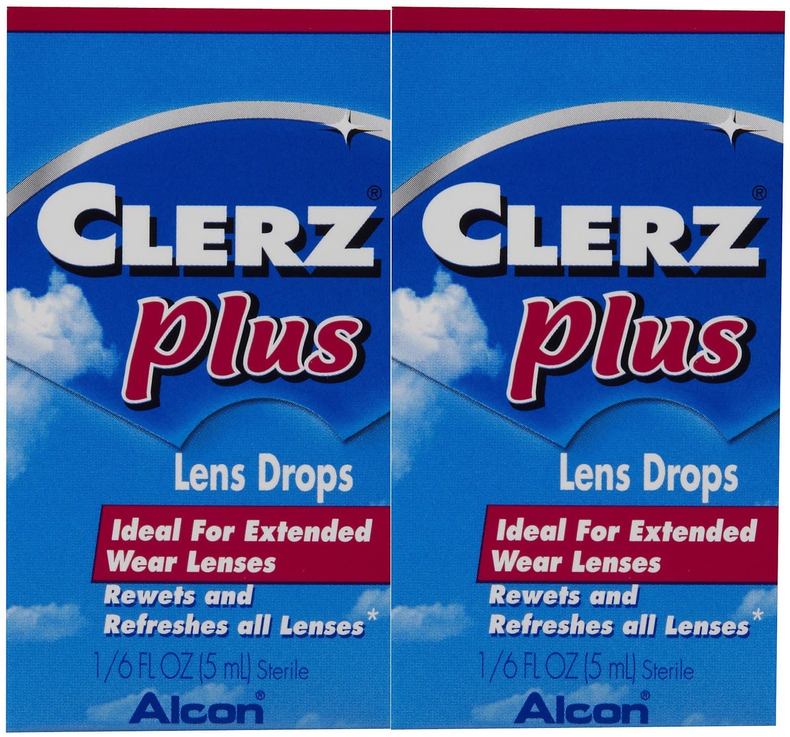 Clerz Plus Lens Drops-0.169 oz, 5mL, 2 pack