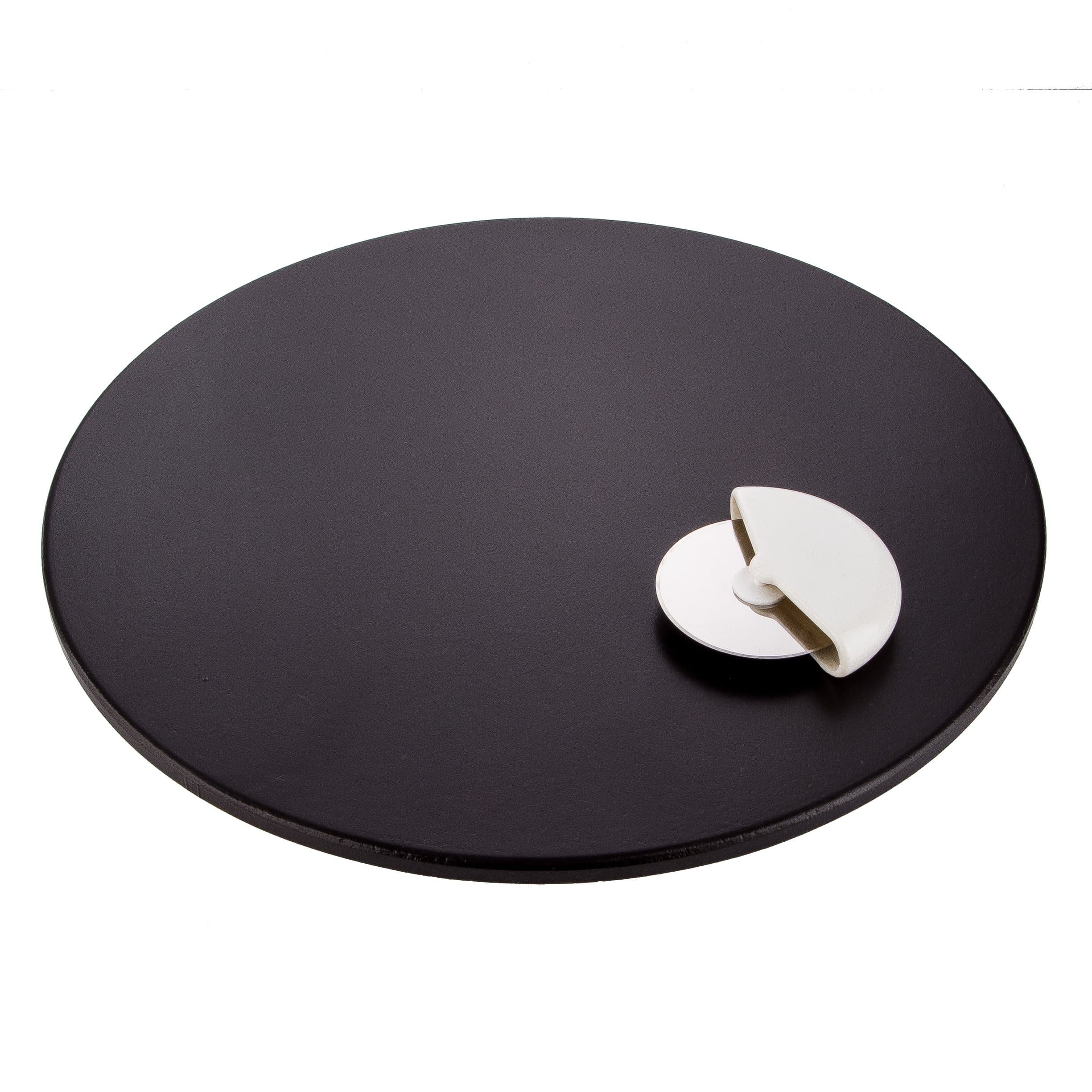 Coolaispo 15 inch Black Ceramic Pizza Stone - Professional Grade Baking Stone- Non Stain- with Pizza Cutter