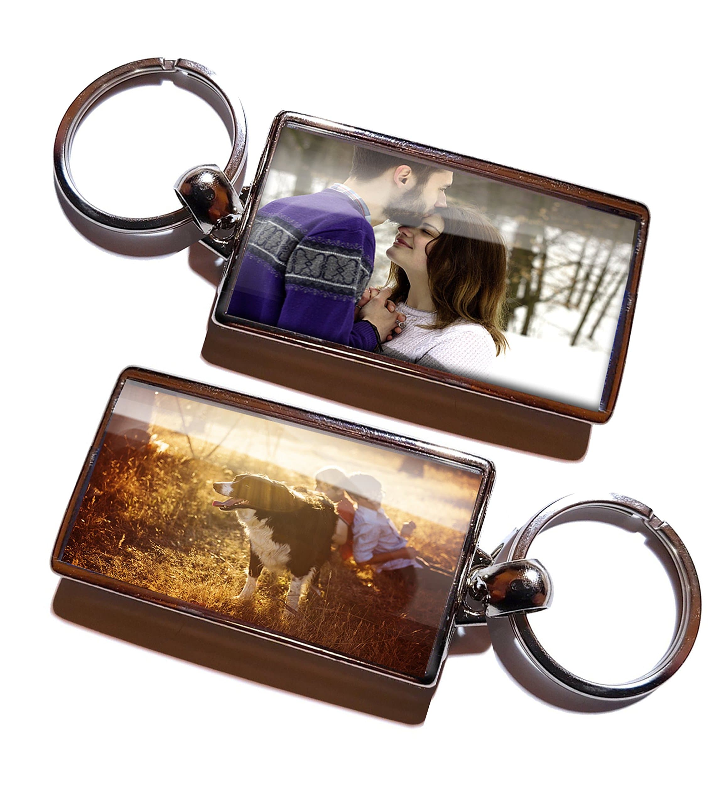 Coolrideplates® Double-sided Photo Personalised Metal Keyring