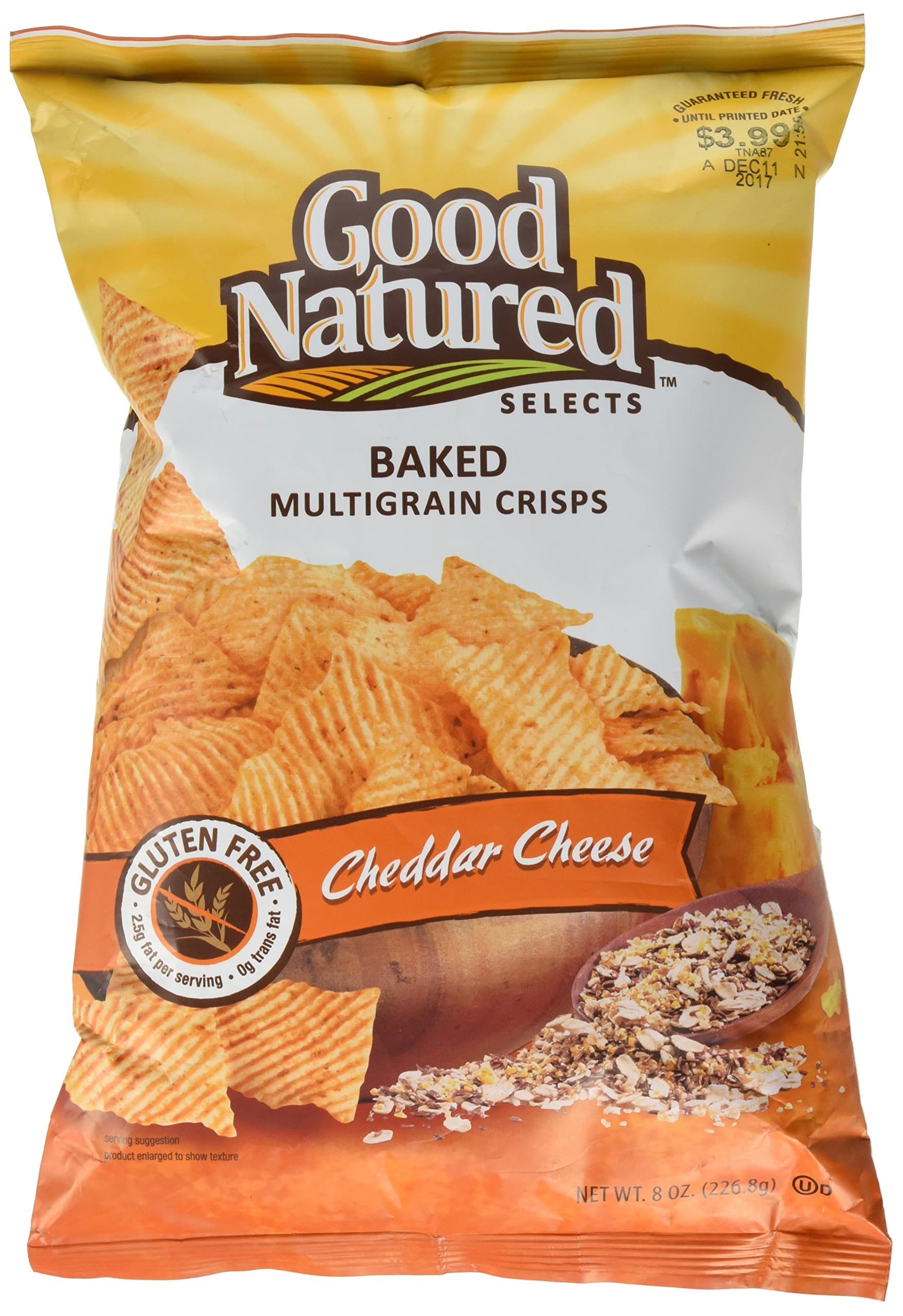 Good Natured Selects Cheddar Cheese Multigrain Crisps, 8 ounce