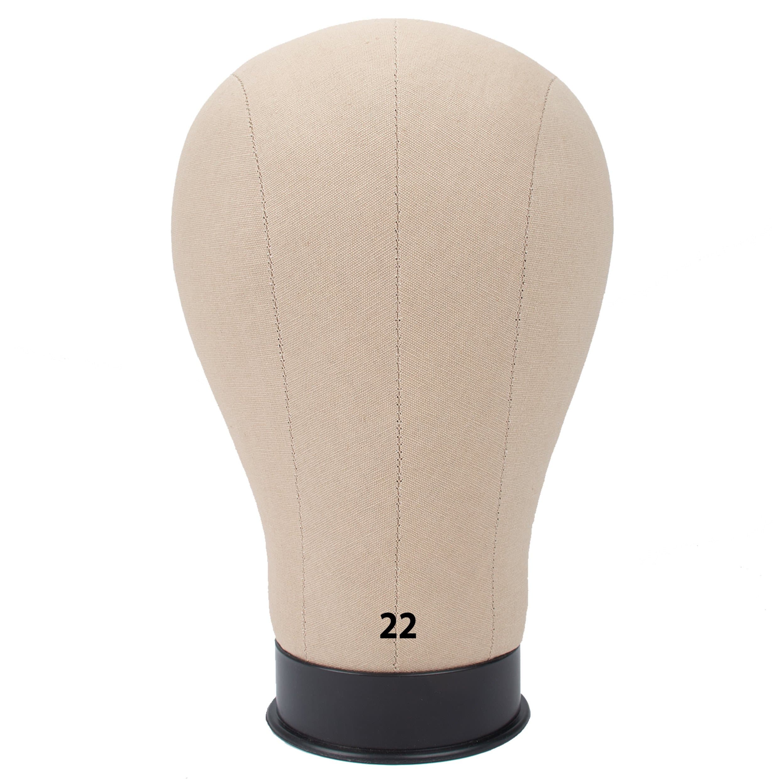 20"-24" Black Base Cork Canvas Block Head For Wig Making Drying Styling Coloring 22 Inch